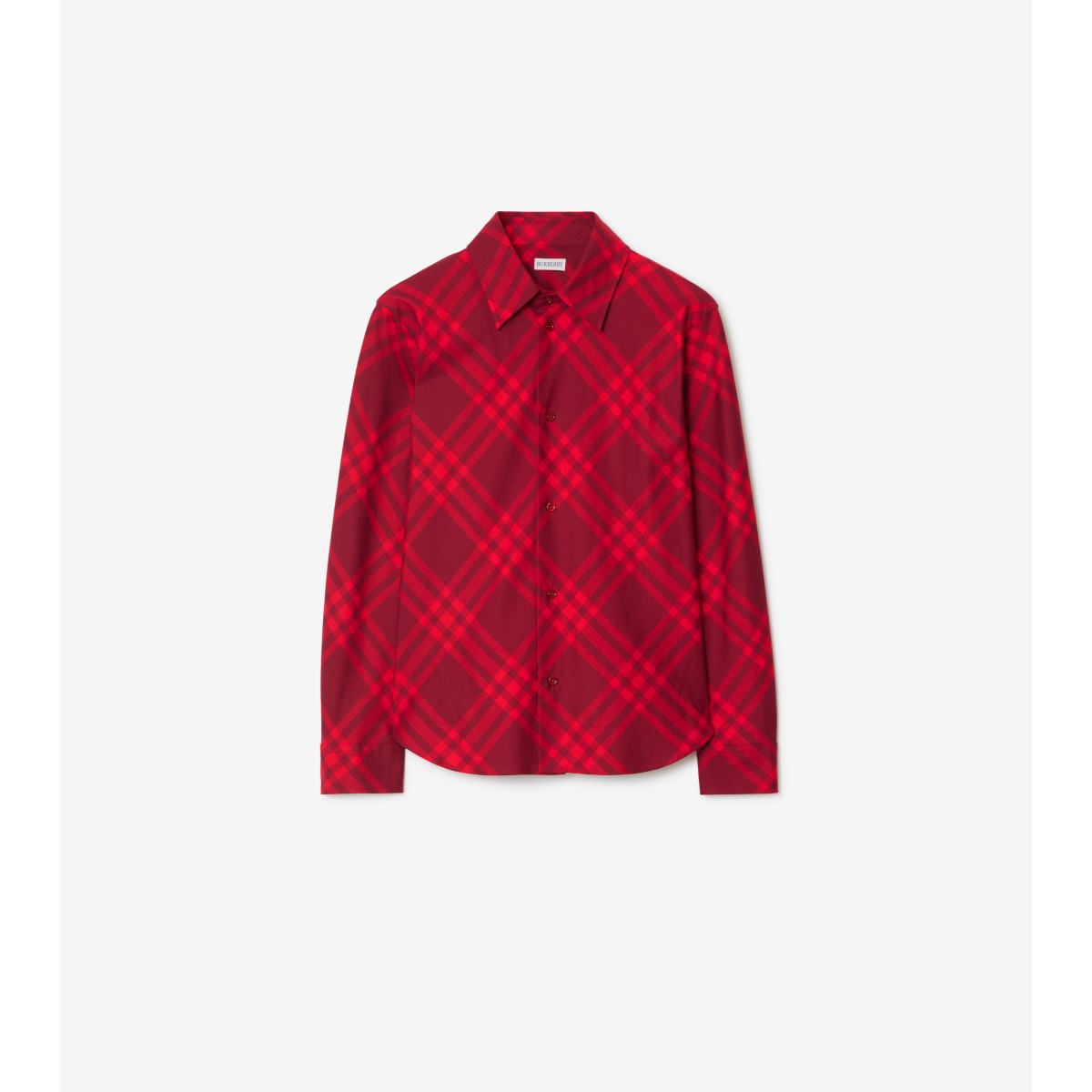 Shop Burberry Check Cotton Flannel Shirt In Ripple