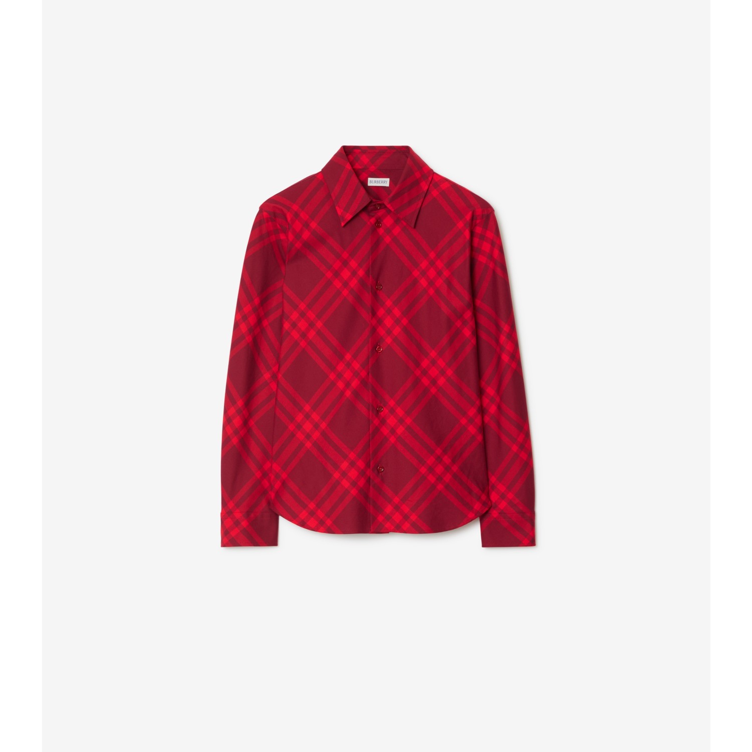 Check Cotton Flannel Shirt in Ripple Women Burberry Official