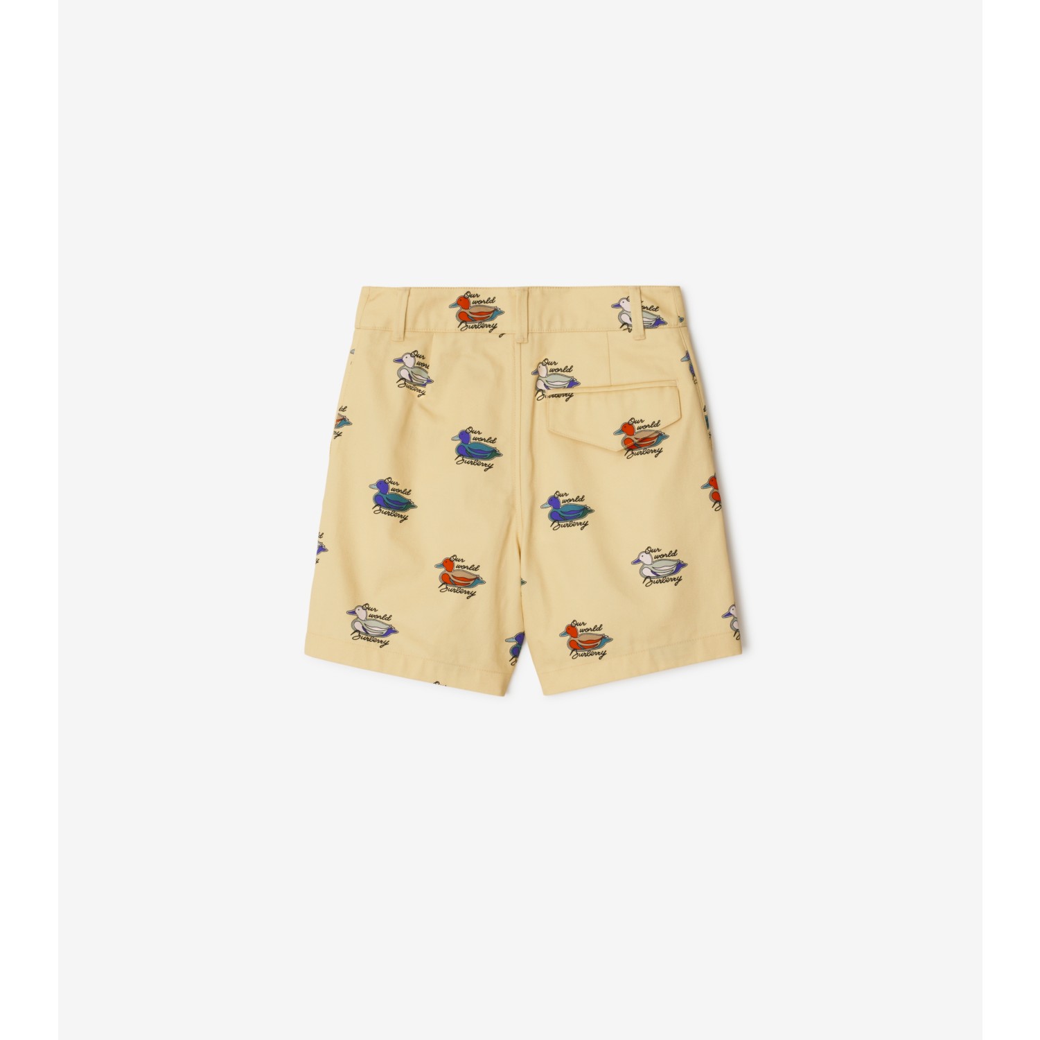 Baumwollshorts mit Entenmotiv