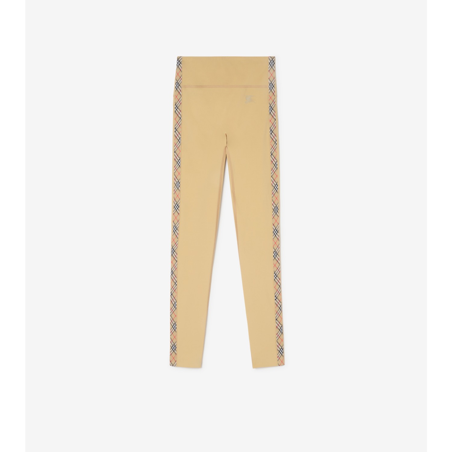 Check Trim Stretch Nylon Leggings