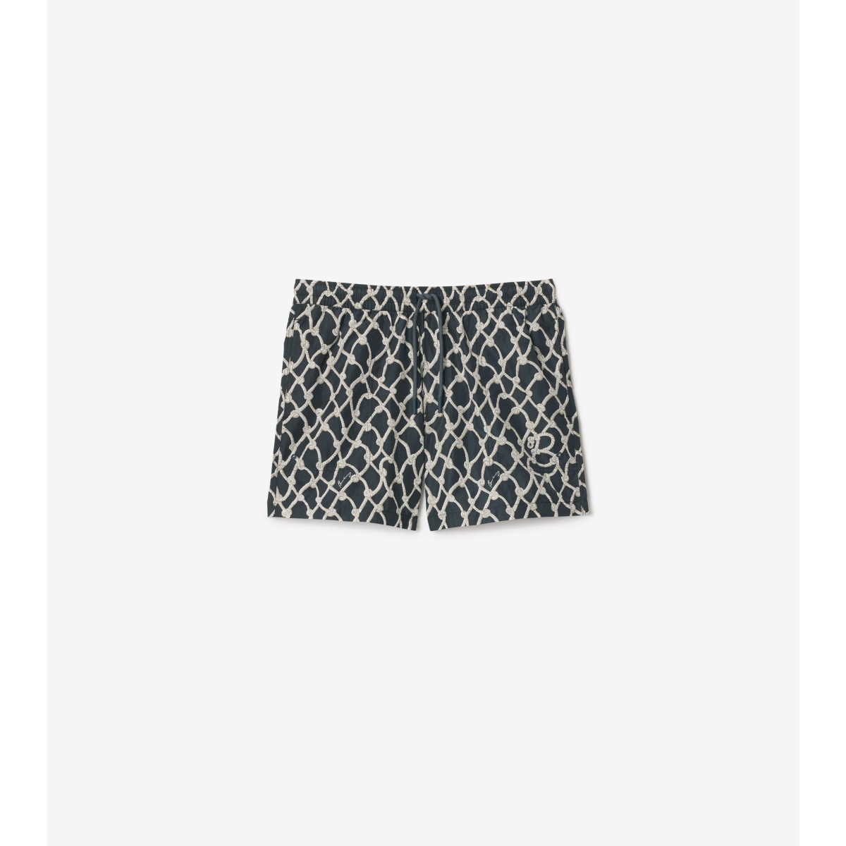 Burberry Nautical Knot-print Swim Shorts In Magnet
