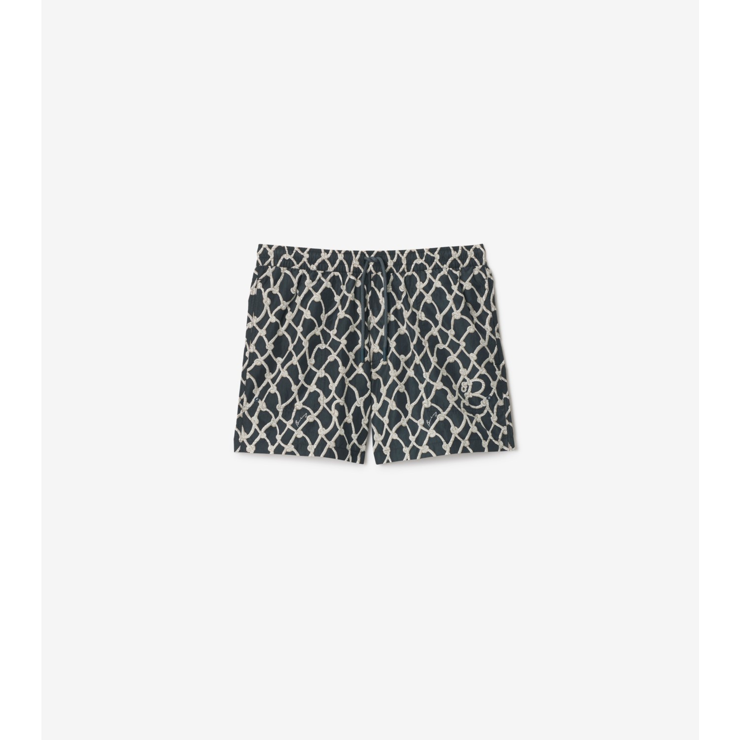 Short de bain en nylon à motif corde