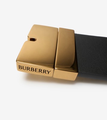 Reversible Leather B Cut Belt In Black/hunter - Men | Burberry® Official