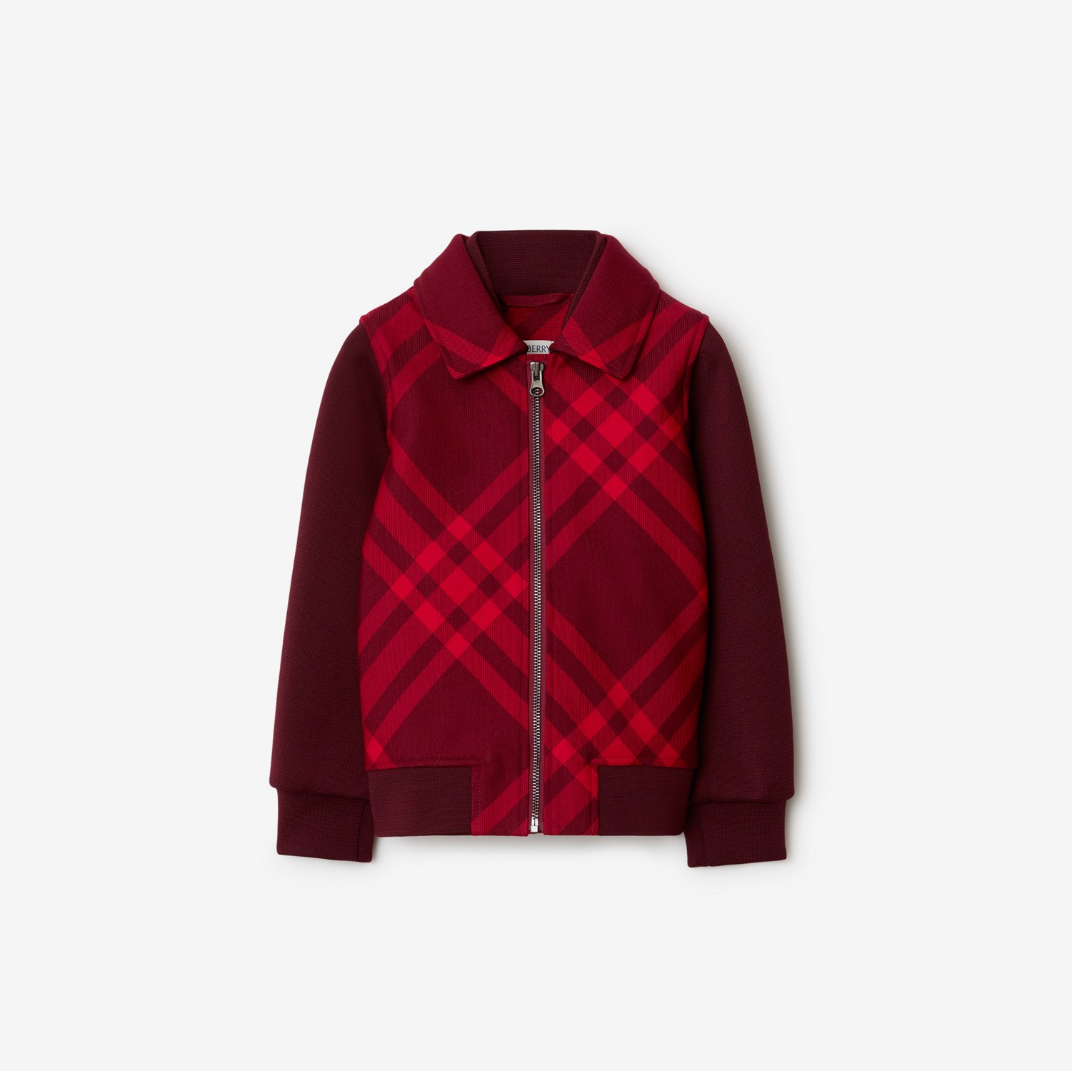 Check Wool Blend Jacket in Ripple | Burberry® Official