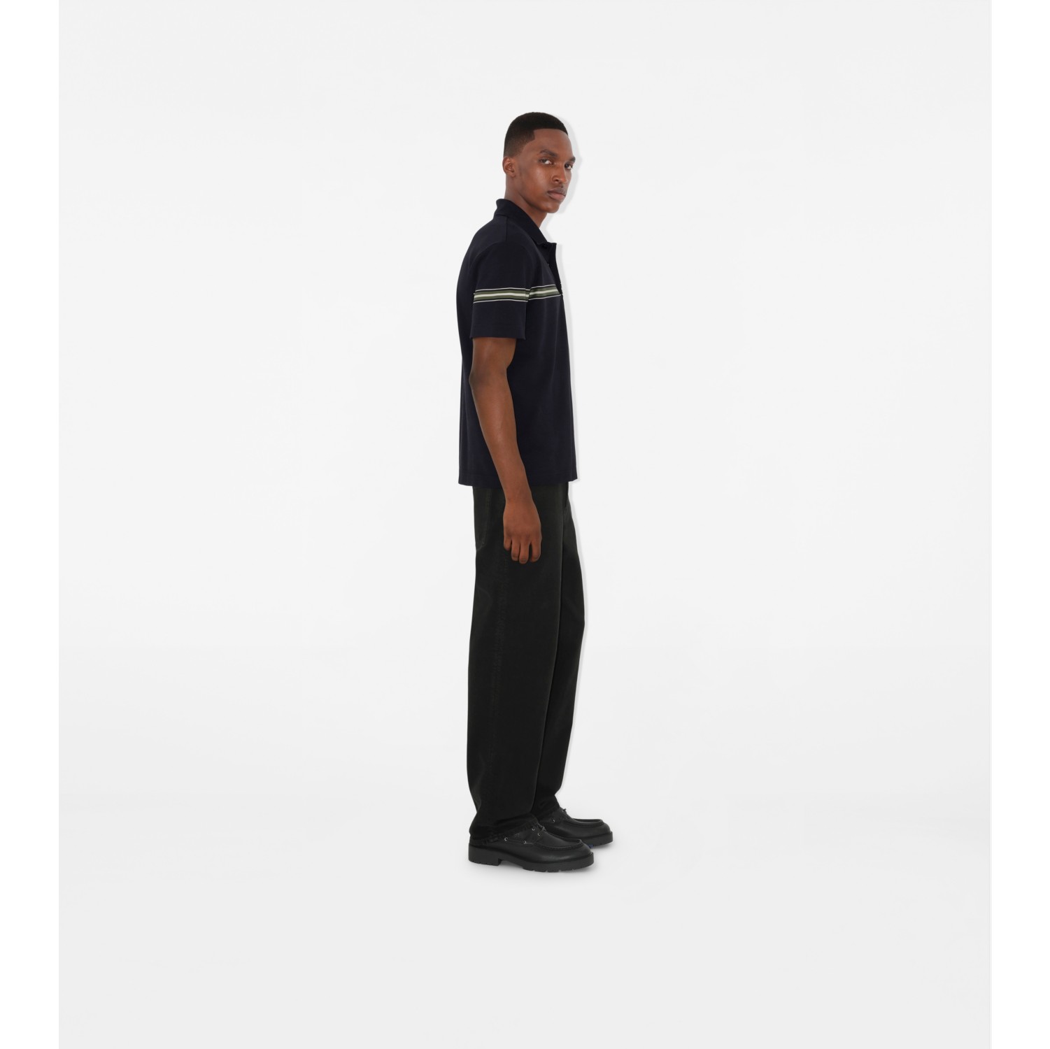 Striped Cotton Polo Shirt