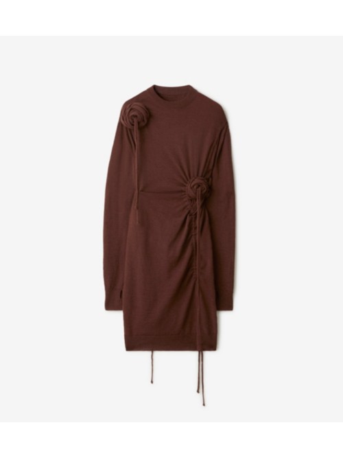 Burberry Rose Wool Sweater Dress In Treacle