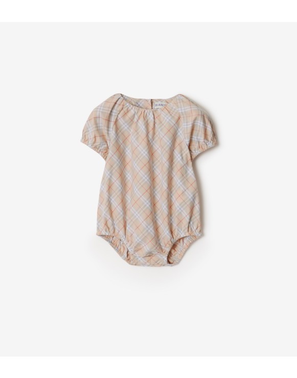 Check Cotton Bodysuit