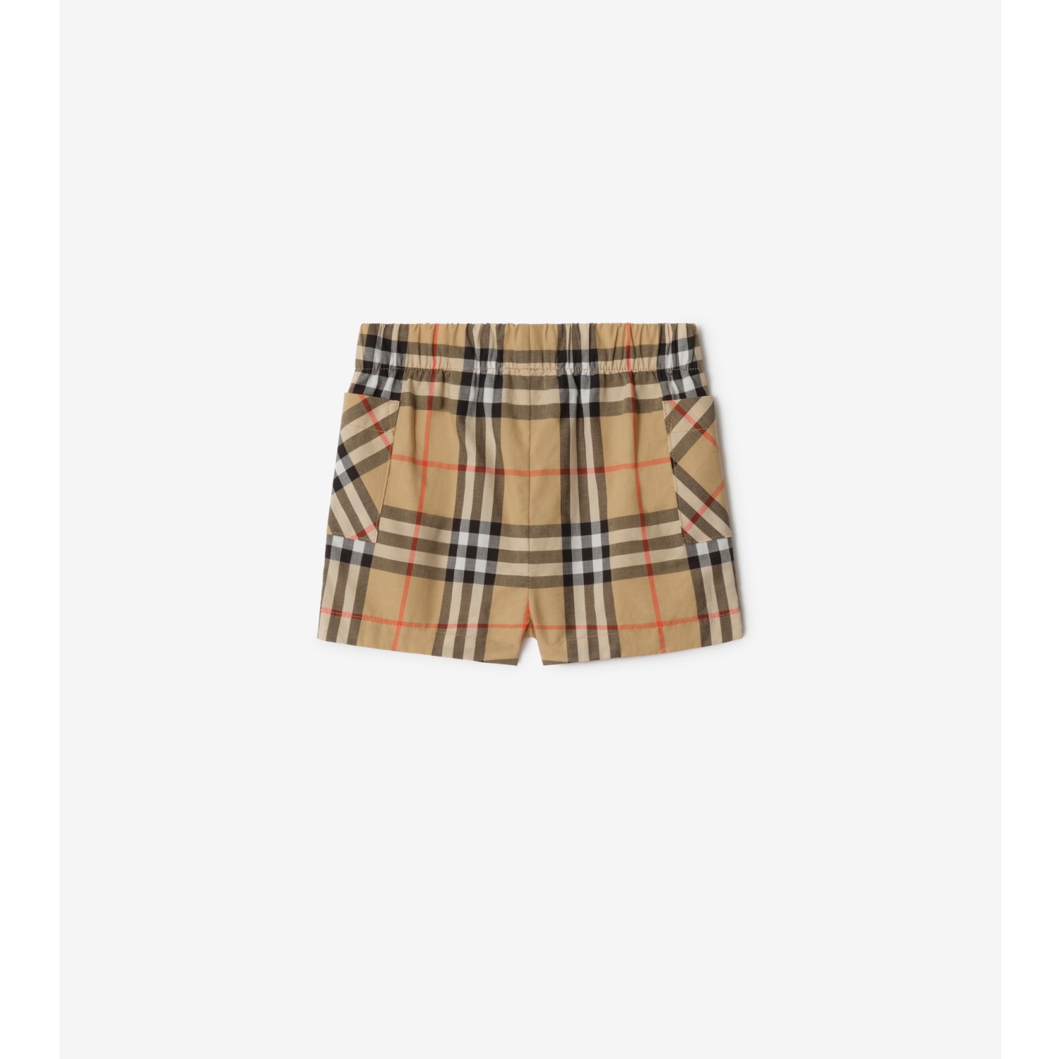 Check Cotton Two-piece Set in Sand beige - Children | Burberry