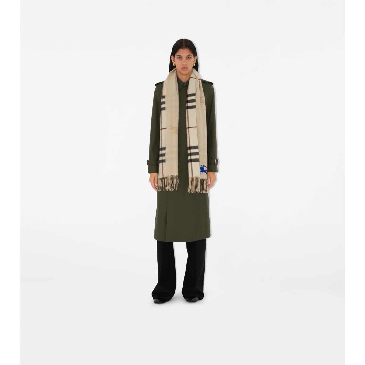  Check Reversible EKD Cashmere Scarf