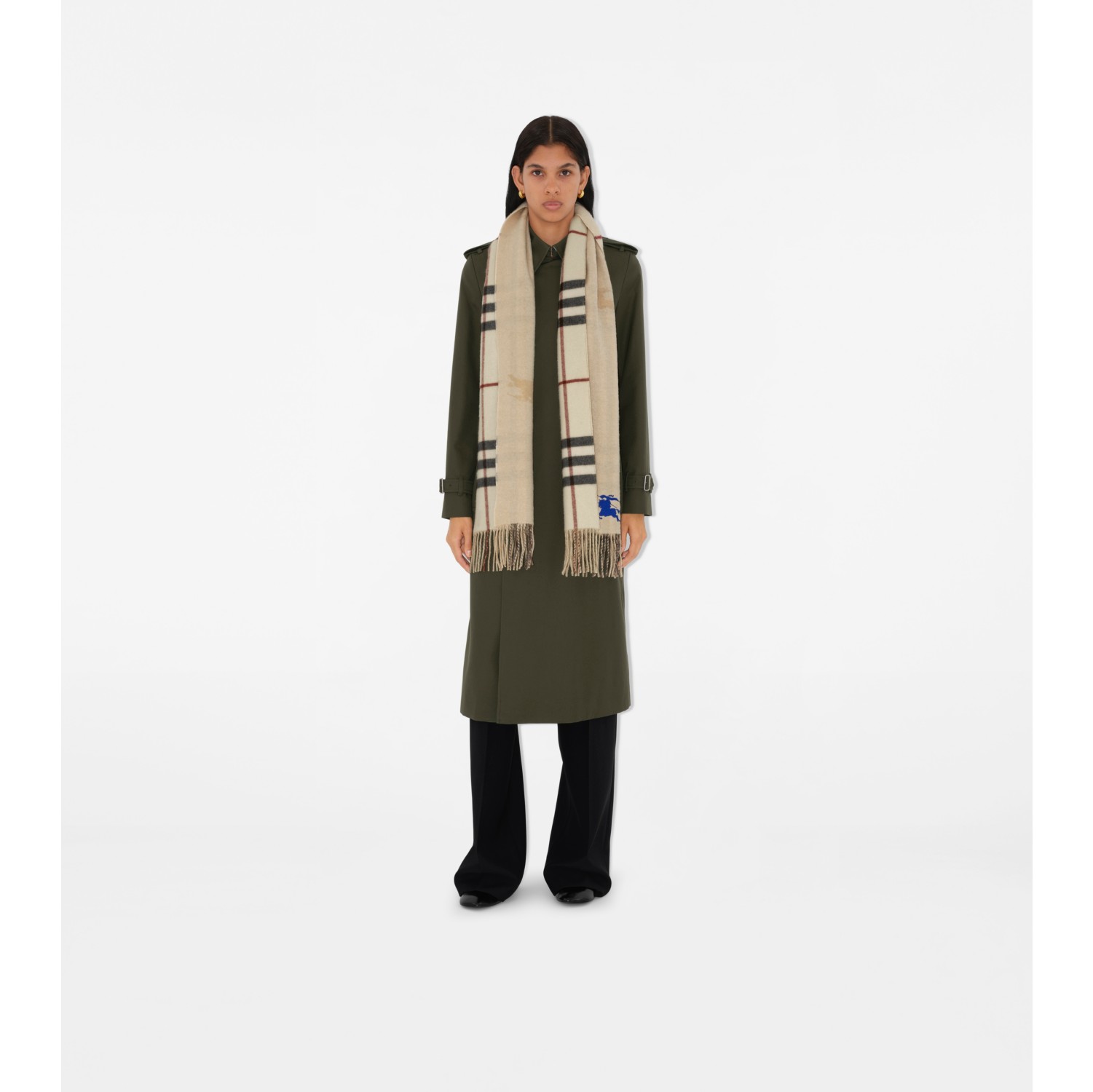 Reversible EKD Check Cashmere Scarf