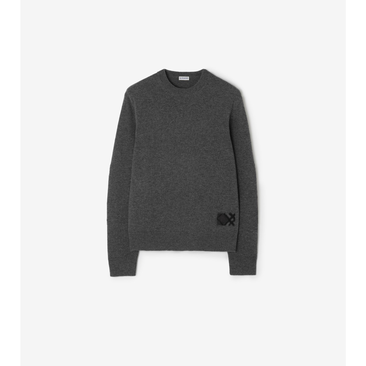  Check Patch Wool Sweater