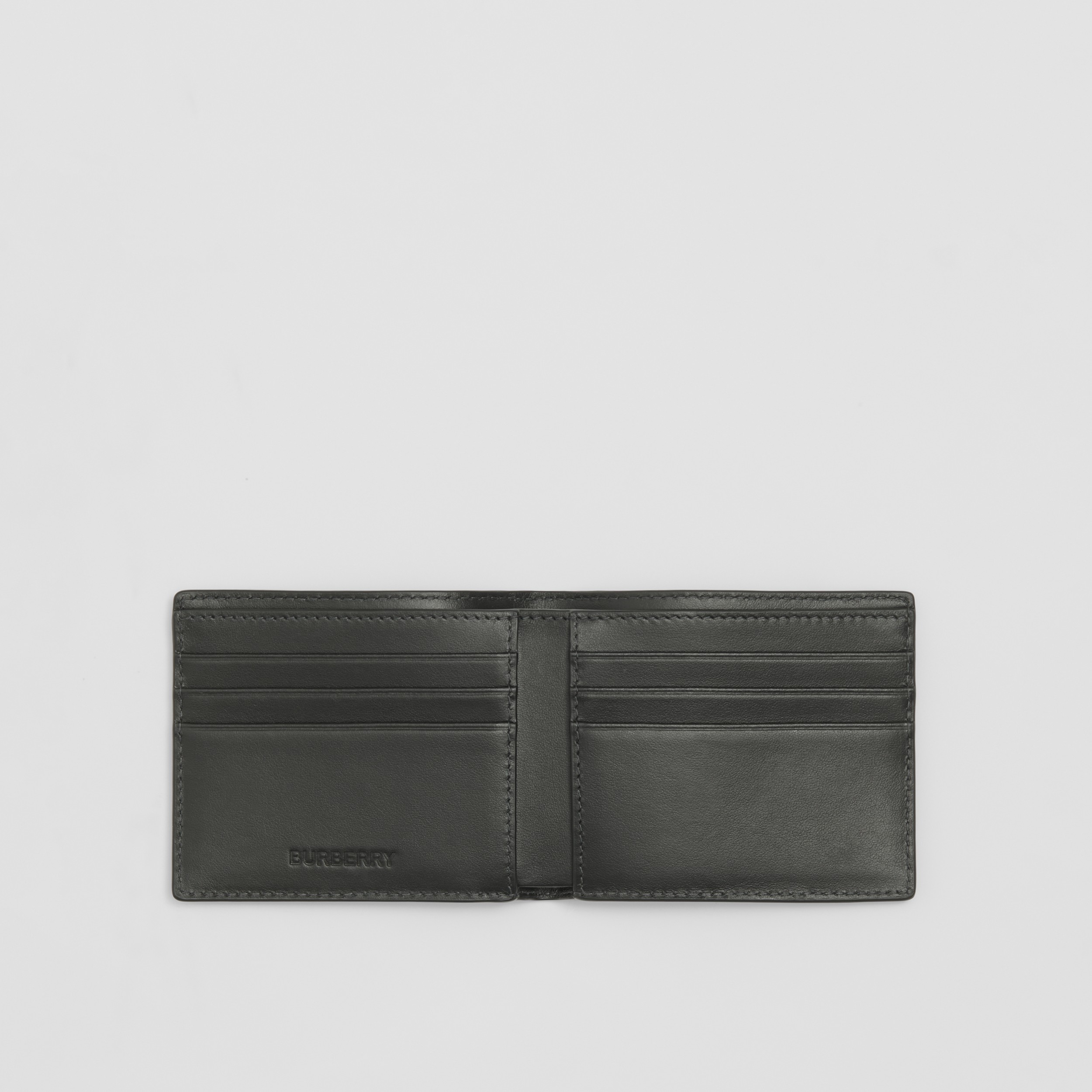 Charcoal Check Slim Bifold Wallet - Men | Burberry® Official - 3