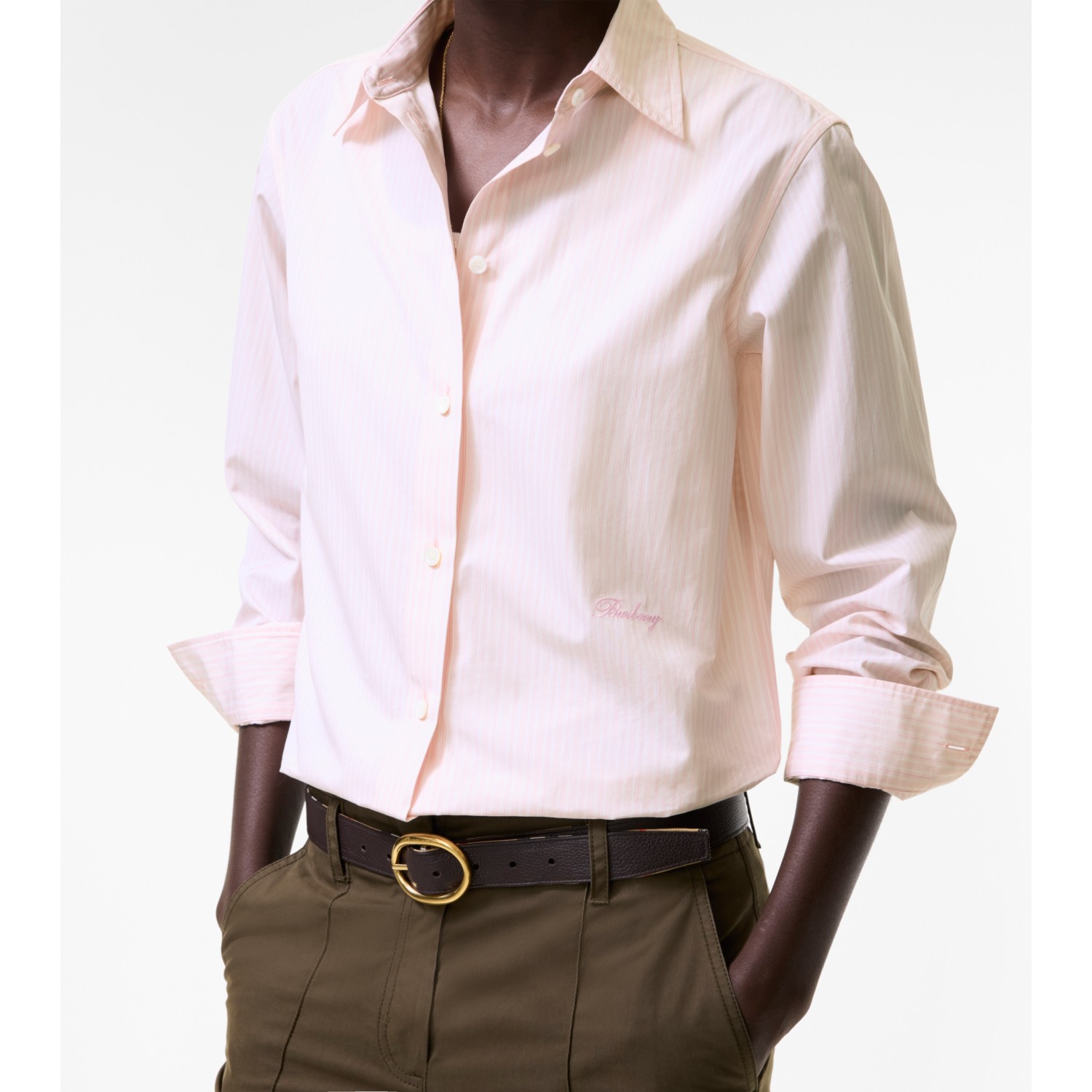 Classic Fit Striped Cotton Shirt - thumbnail 3
