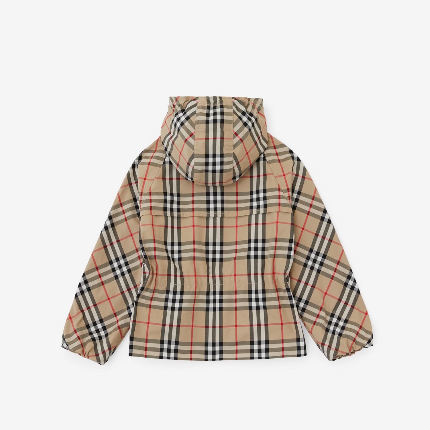Jaqueta de algodão com capuz em Vintage Check (Bege Clássico) | Burberry® oficial