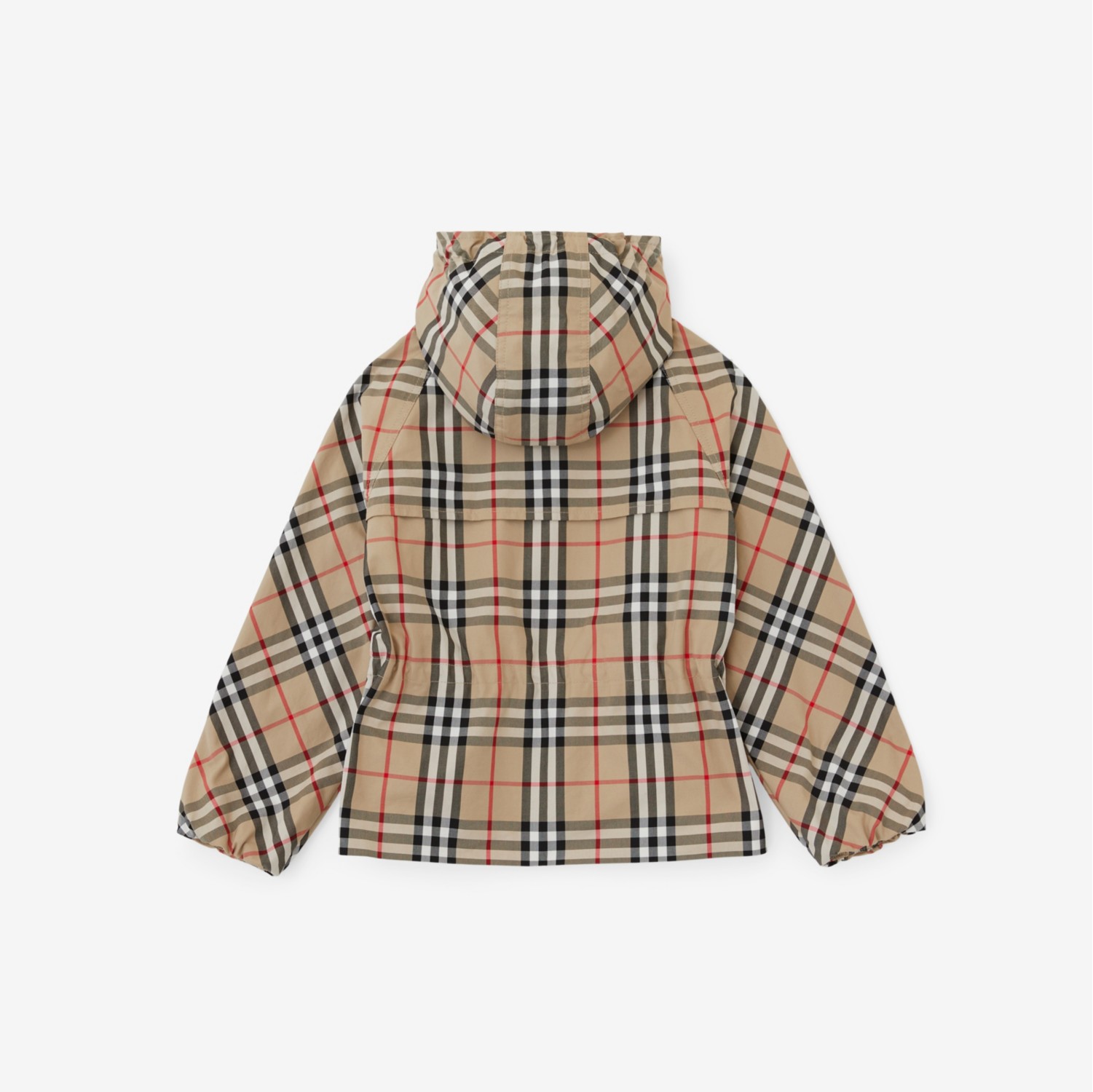 Vintage Check Cotton Hooded Jacket in Archive beige | Burberry® Official