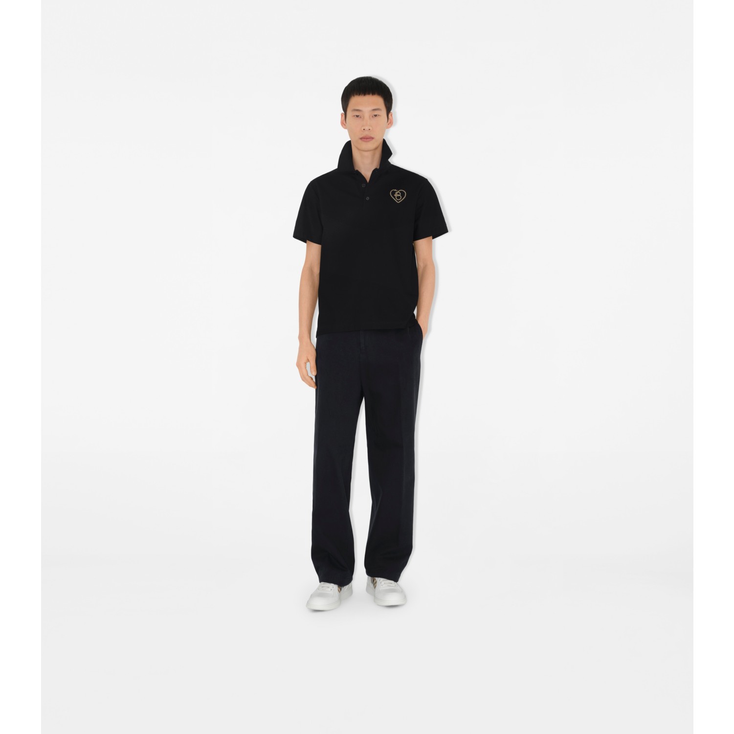 B Heart Cotton Polo Shirt