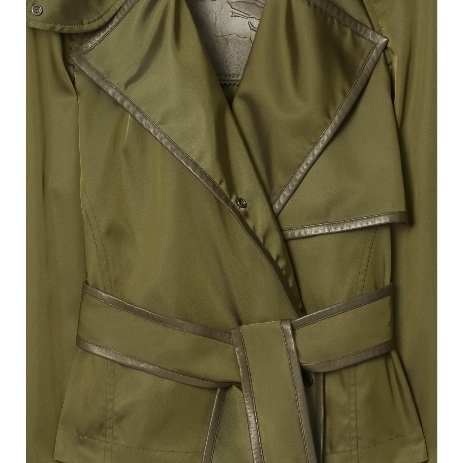 Short Nylon Blend Trench Coat in Tent green - Women | Burberry® Official