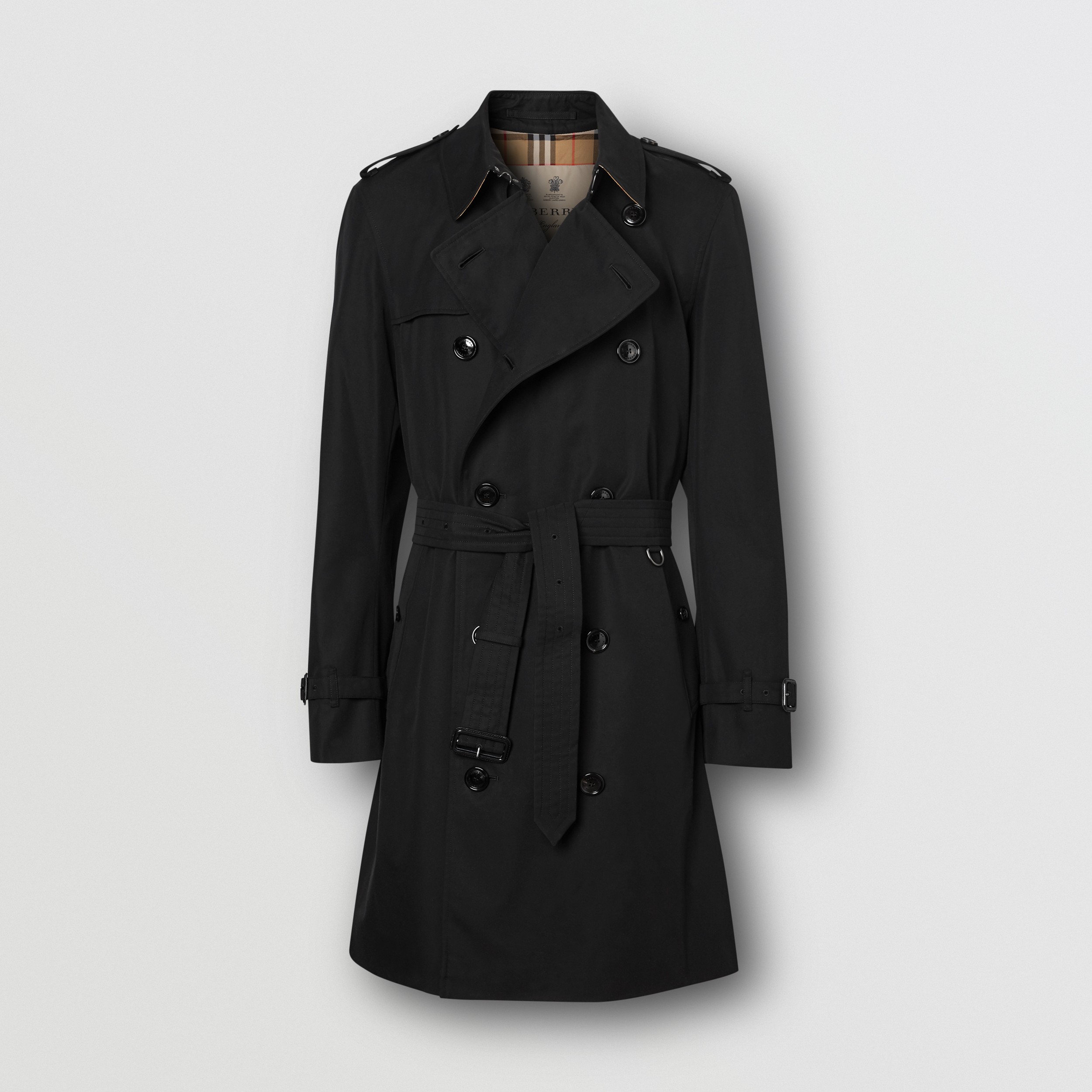 The Mid-length Chelsea Heritage Trench Coat in Black - Men | Burberry® Official - 4