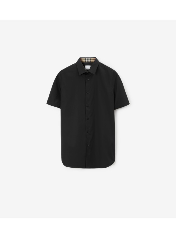 Burberry mens shirt clearance black