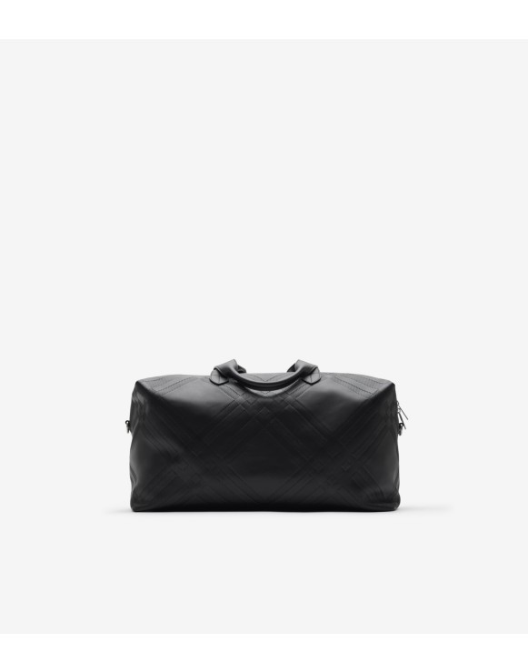 Embossed Check Duffle Bag