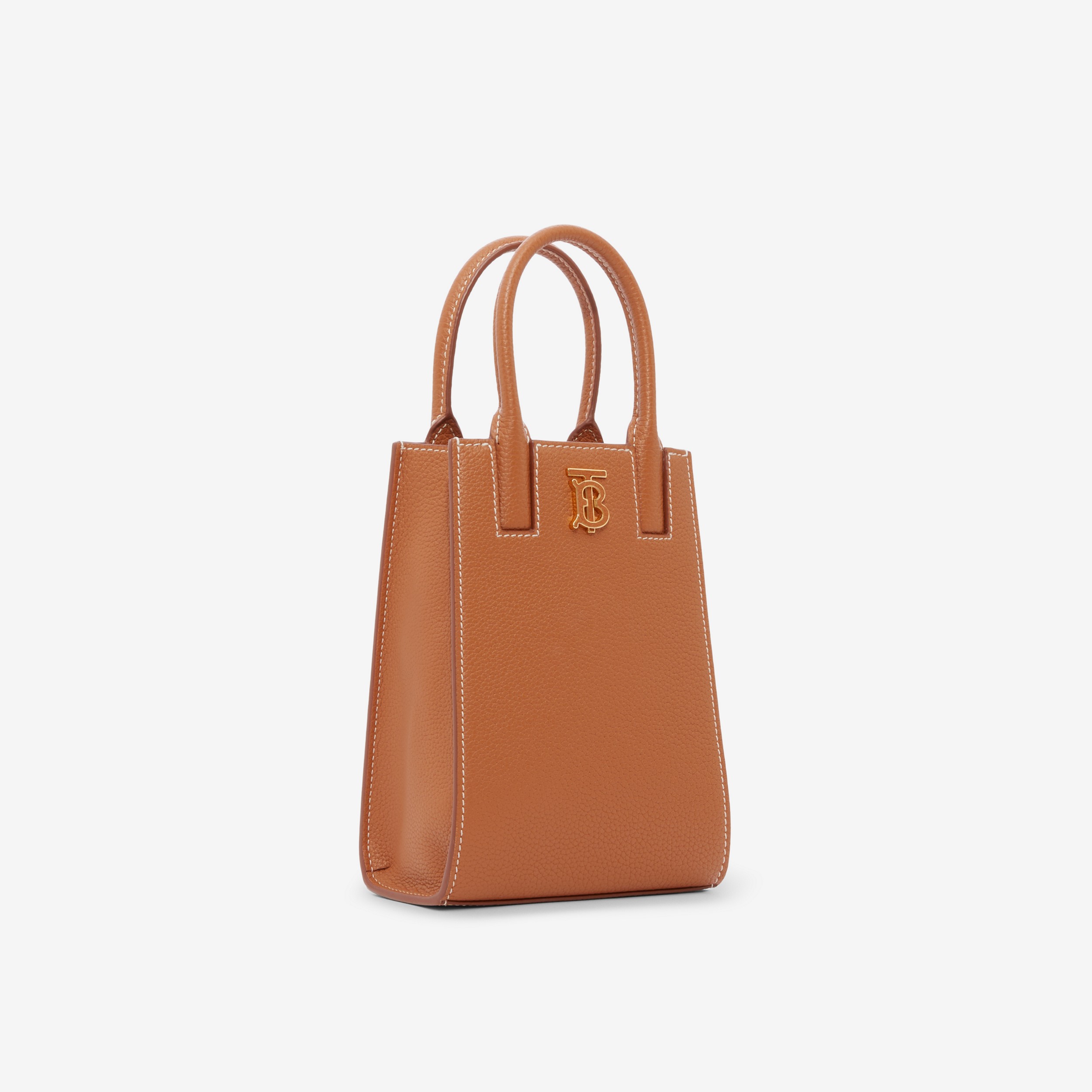 Micro Frances Tote in Warm Russet Brown - Women | Burberry® Official - 2