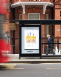 Bus Shelter with Burberry Advert