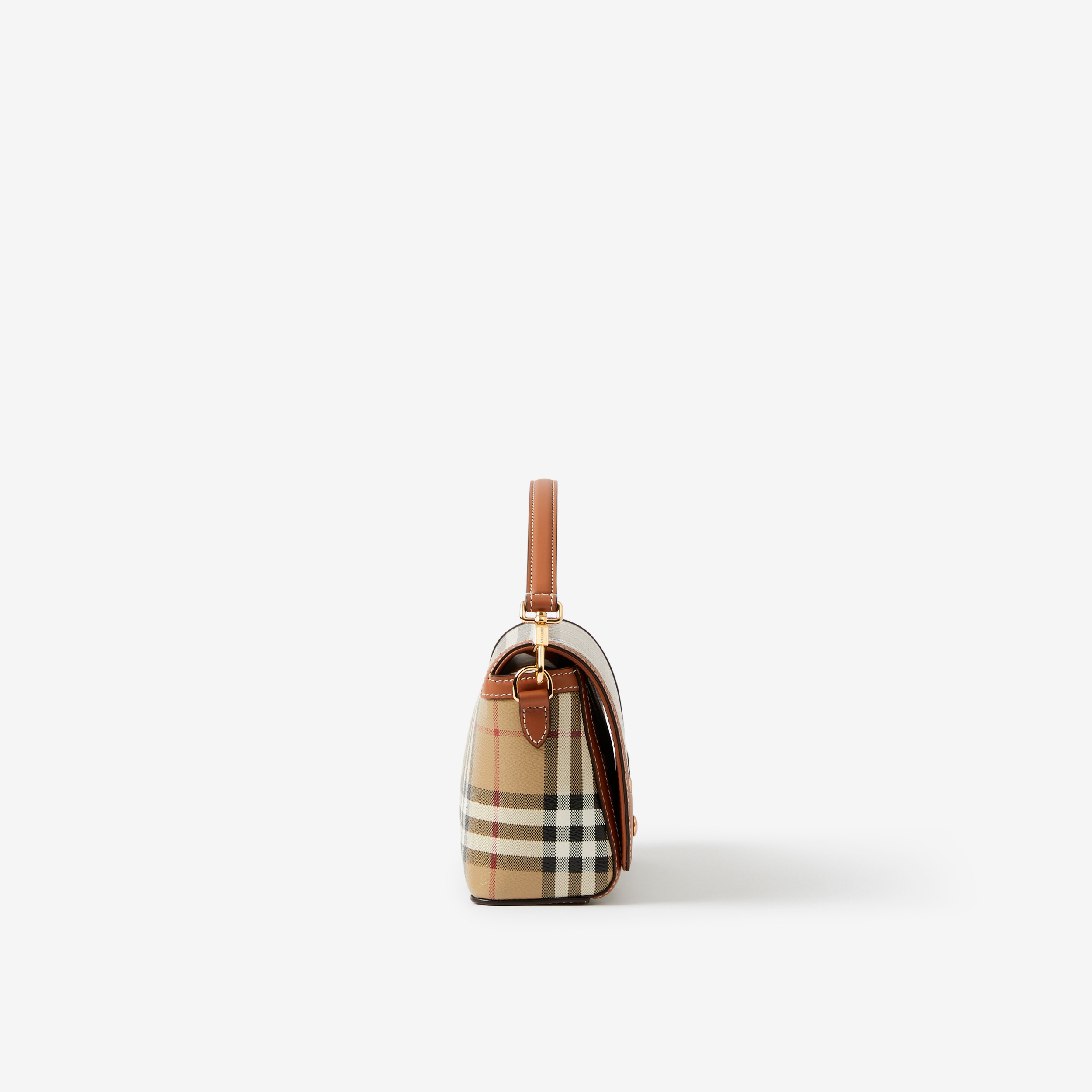 Tasche „Note“ aus Check-Gewebe und Leder mit Griff an der Oberseite (Baumheidenbraun) - Damen | Burberry® - 2