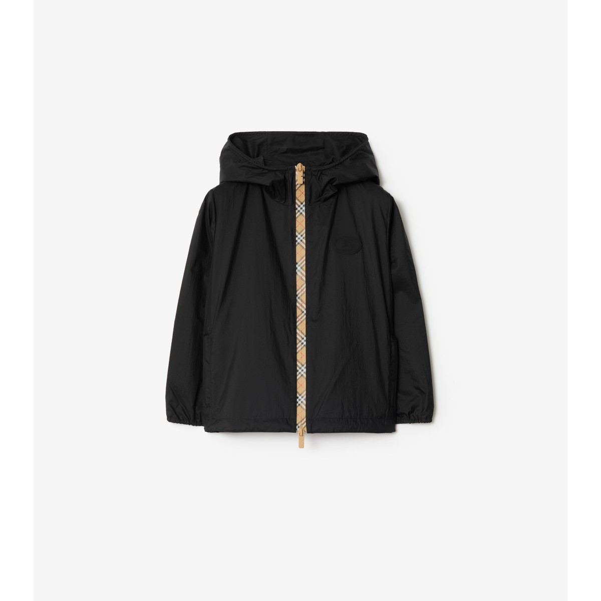  Check er-tape Nylon Hooded Jacket