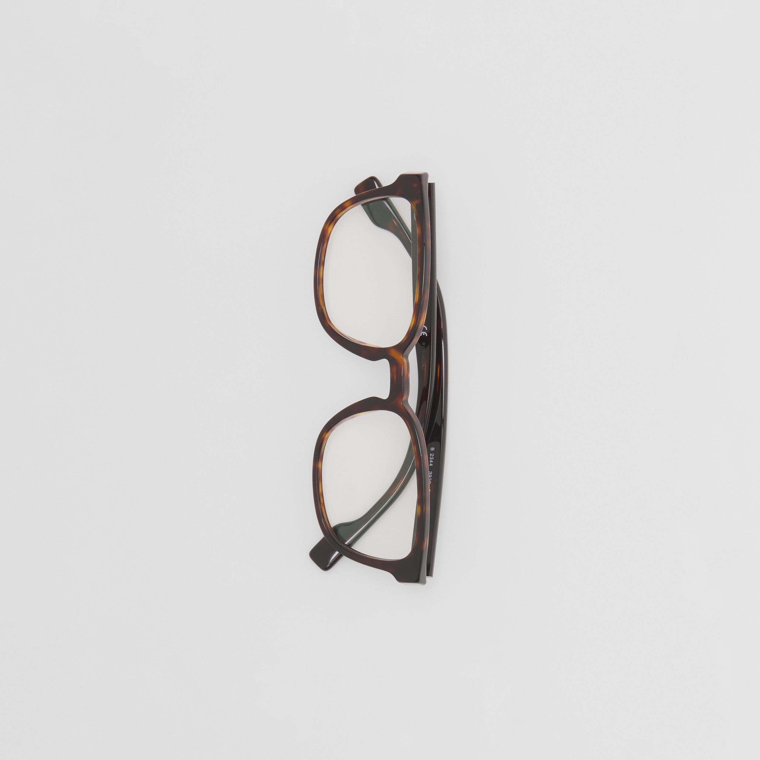 Eckige Korrekturbrille aus Bio-Acetat mit Burberry-Logo (Schildpattfarben) - Herren | Burberry® - 4