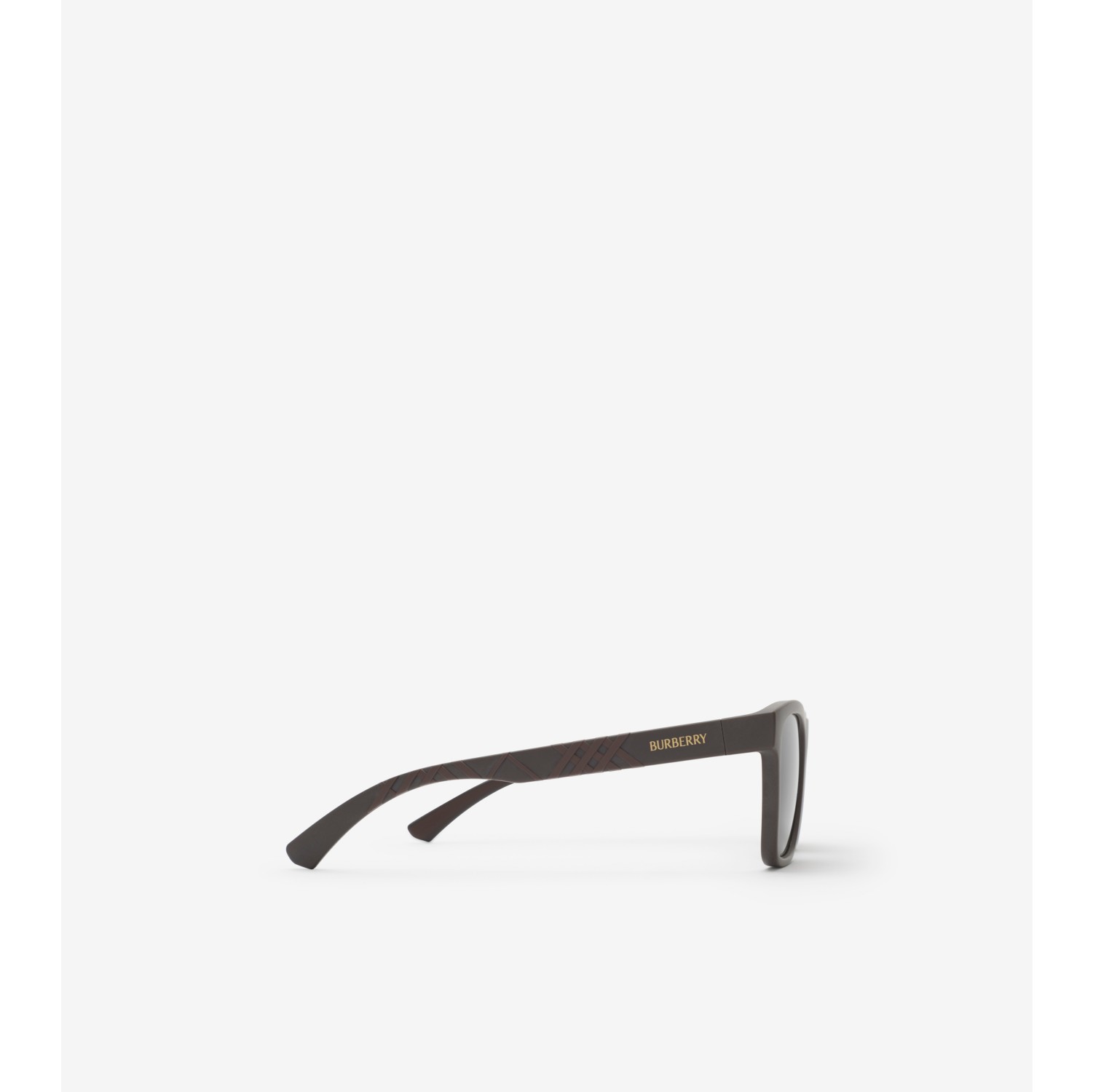 Textured Check Square Sunglasses