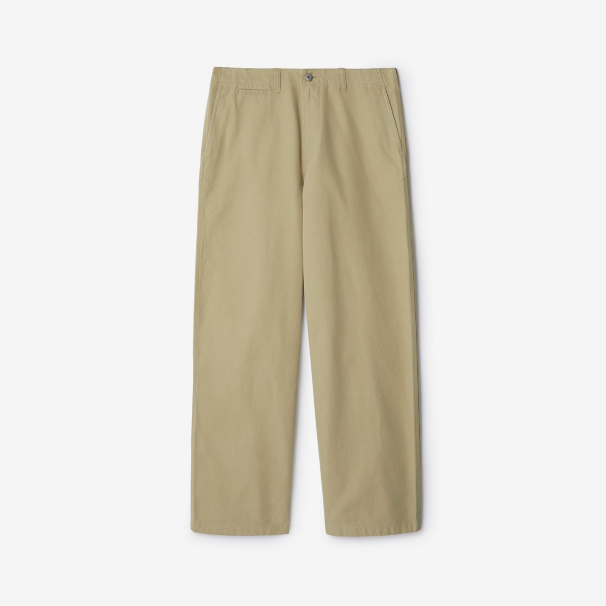 Burberry Cotton Chinos In Hunter