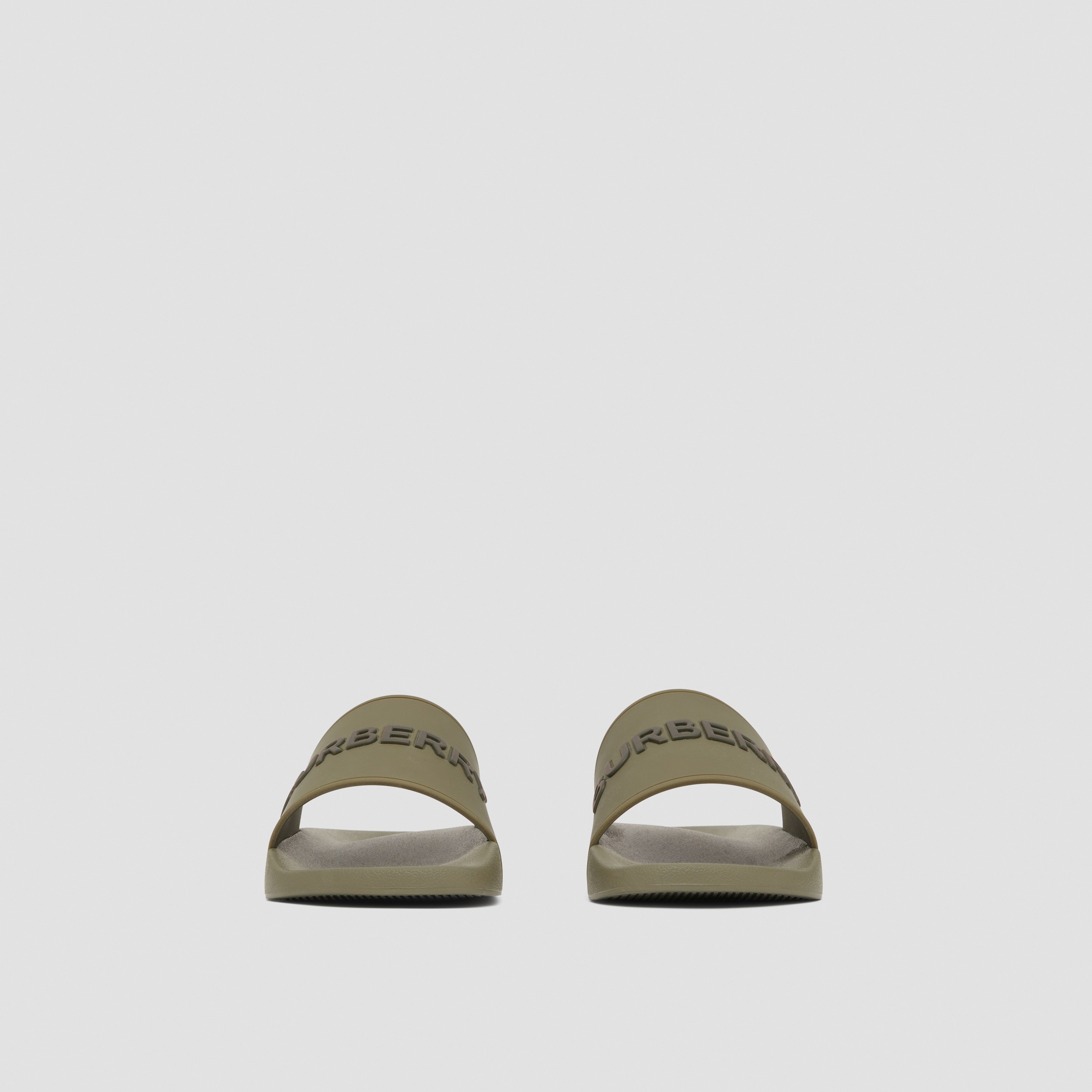 Slides in Zweitonoptik mit Logo (Dunkles Farngrün) - Herren | Burberry® - 4