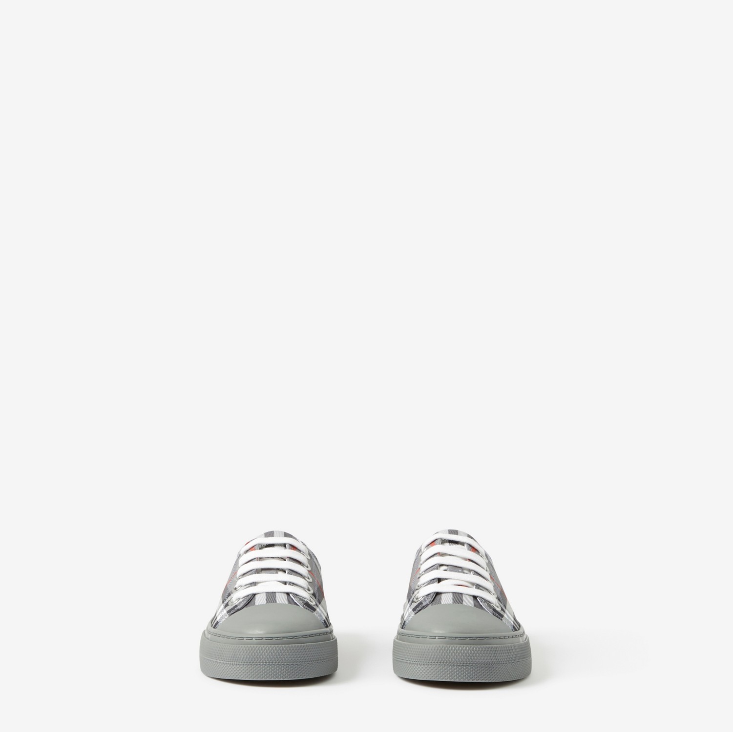 Sneaker in cotone Check (Grigio Antracite Freddo) - Bambini | Sito ufficiale Burberry®