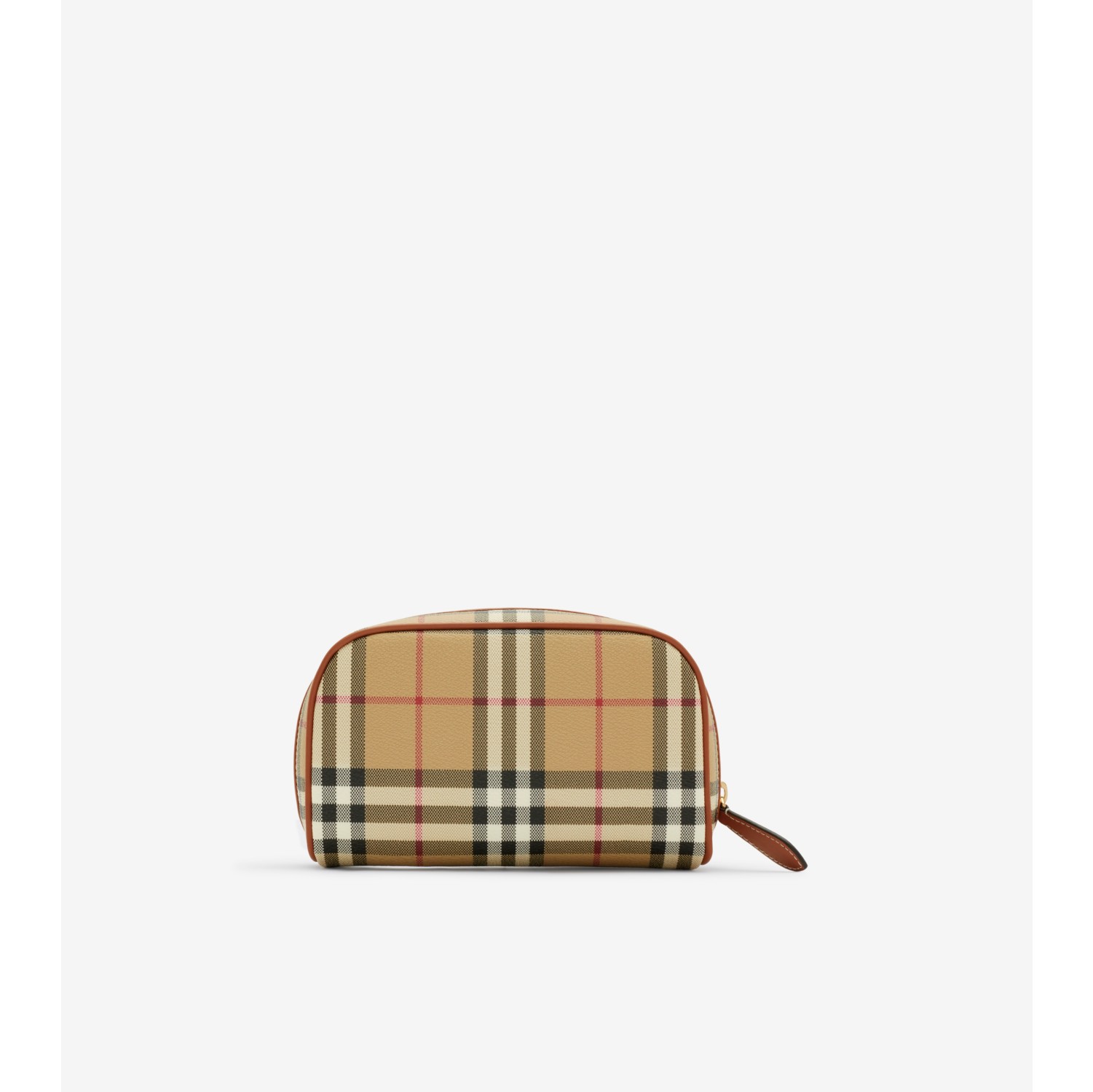 Small Check Travel Pouch in Archive beige/briar brown - Women