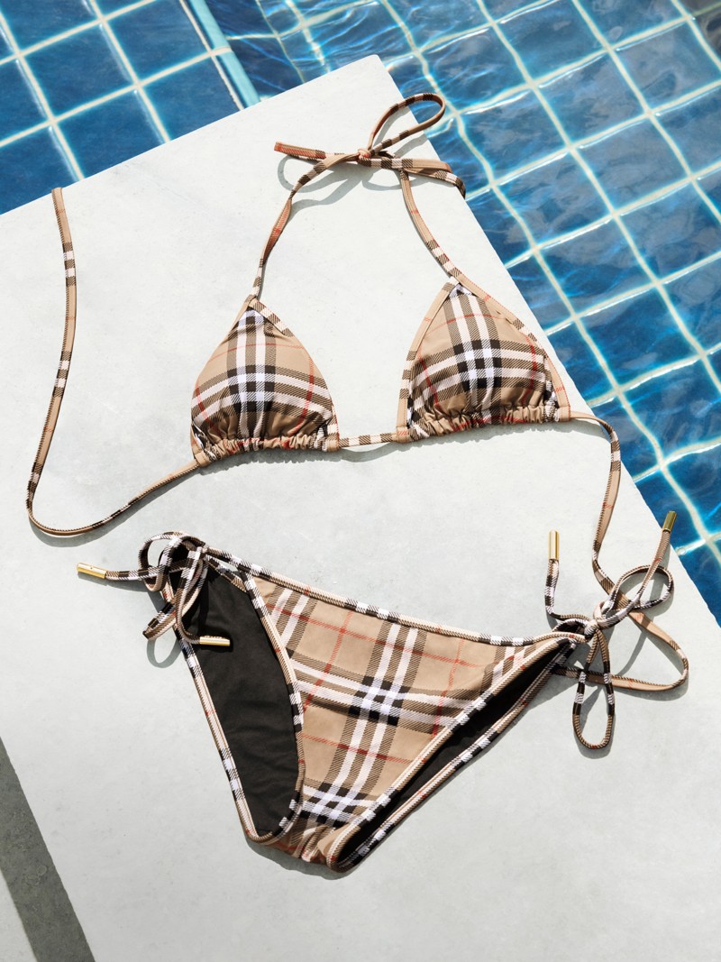 Bikini avec Check coloris beige 