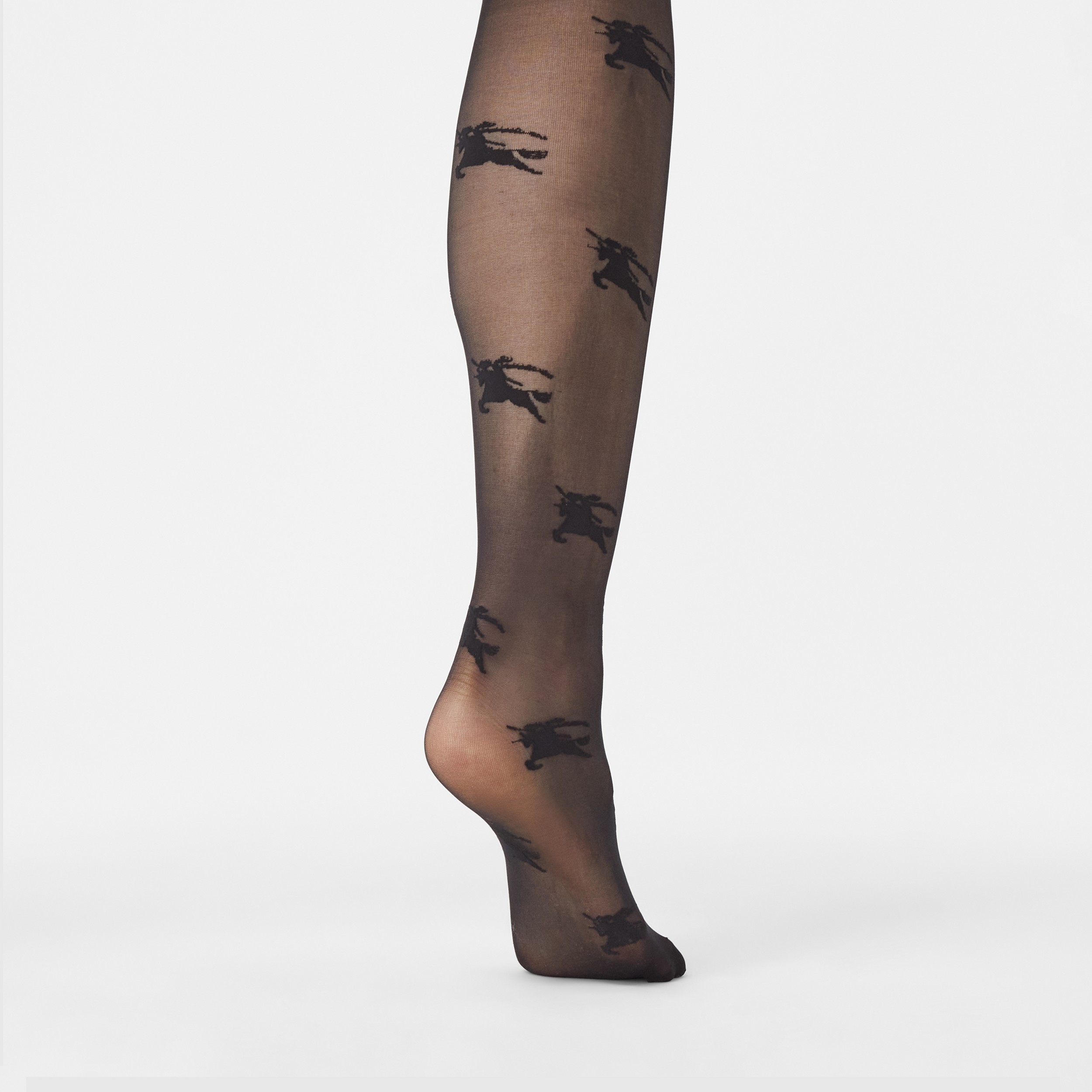 Equestrian Knight Design Tights in Black | Burberry® Official - 3