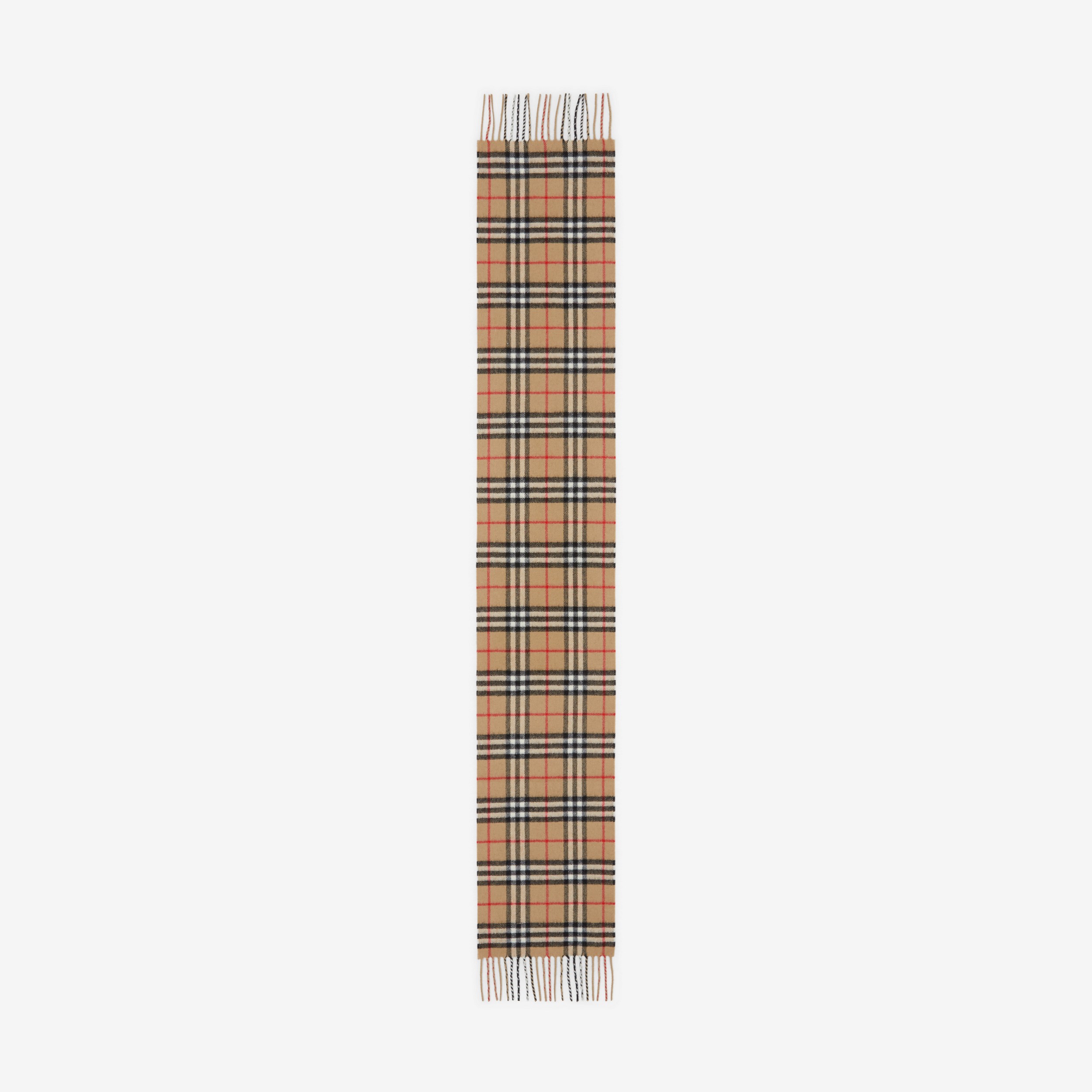 The Mini Burberry Check Cashmere Scarf in Archive Beige - Children | Burberry® Official - 2