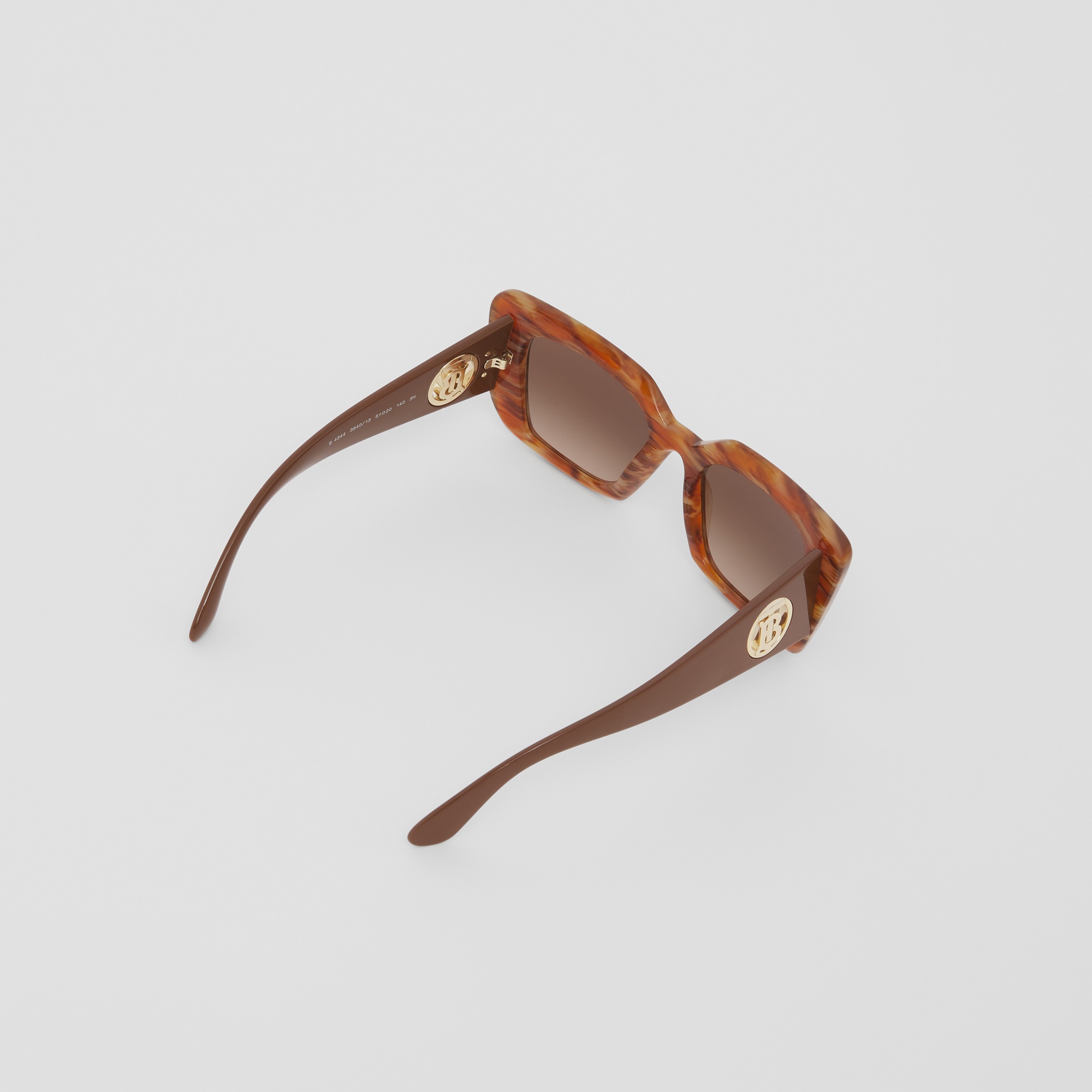 Eckige Sonnenbrille mit Monogrammmotiv (Rehfellmuster) - Damen | Burberry® - 4