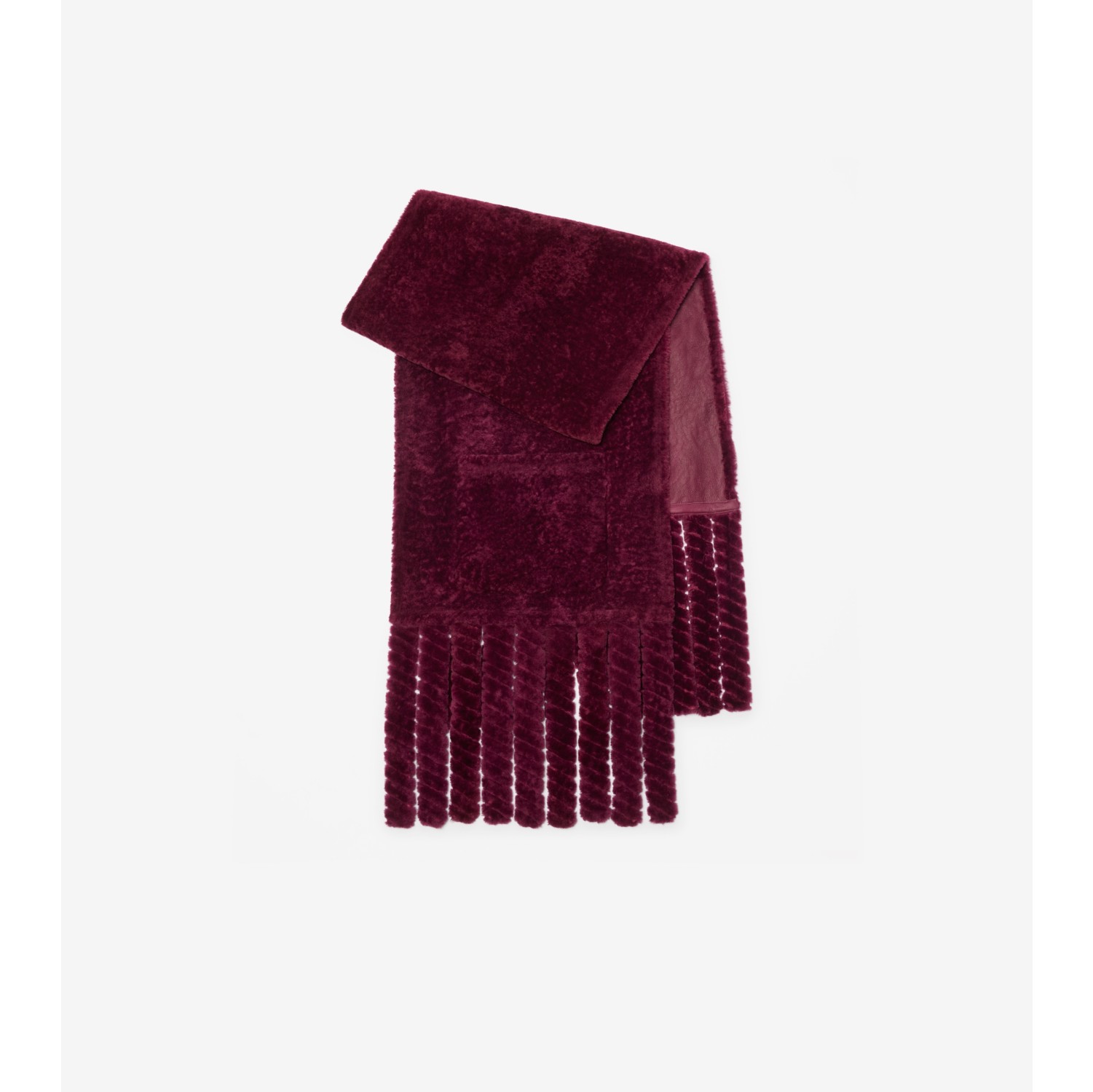 Shearling Scarf in Ruby red | Burberry® Official