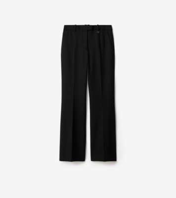 Wool Blend Tailored Trousers in Black - Women | Burberry® Official