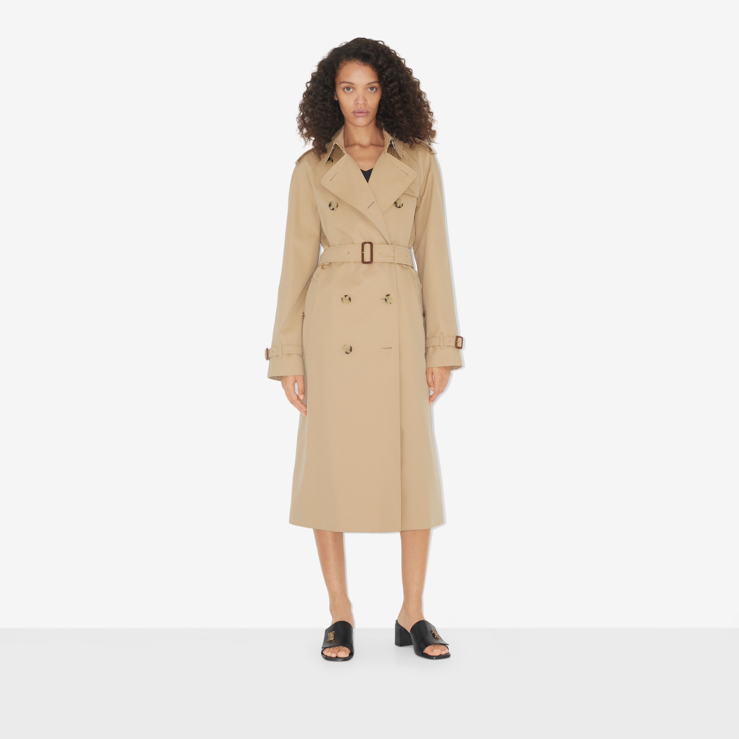 Long Waterloo Heritage Trench Coat in Honey - Women | Burberry® Official