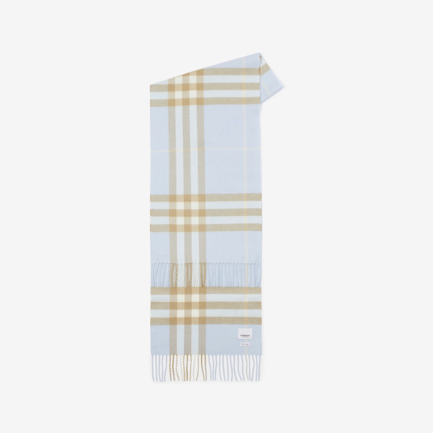 The Burberry Check Cashmere Scarf in Blue | Burberry® Official