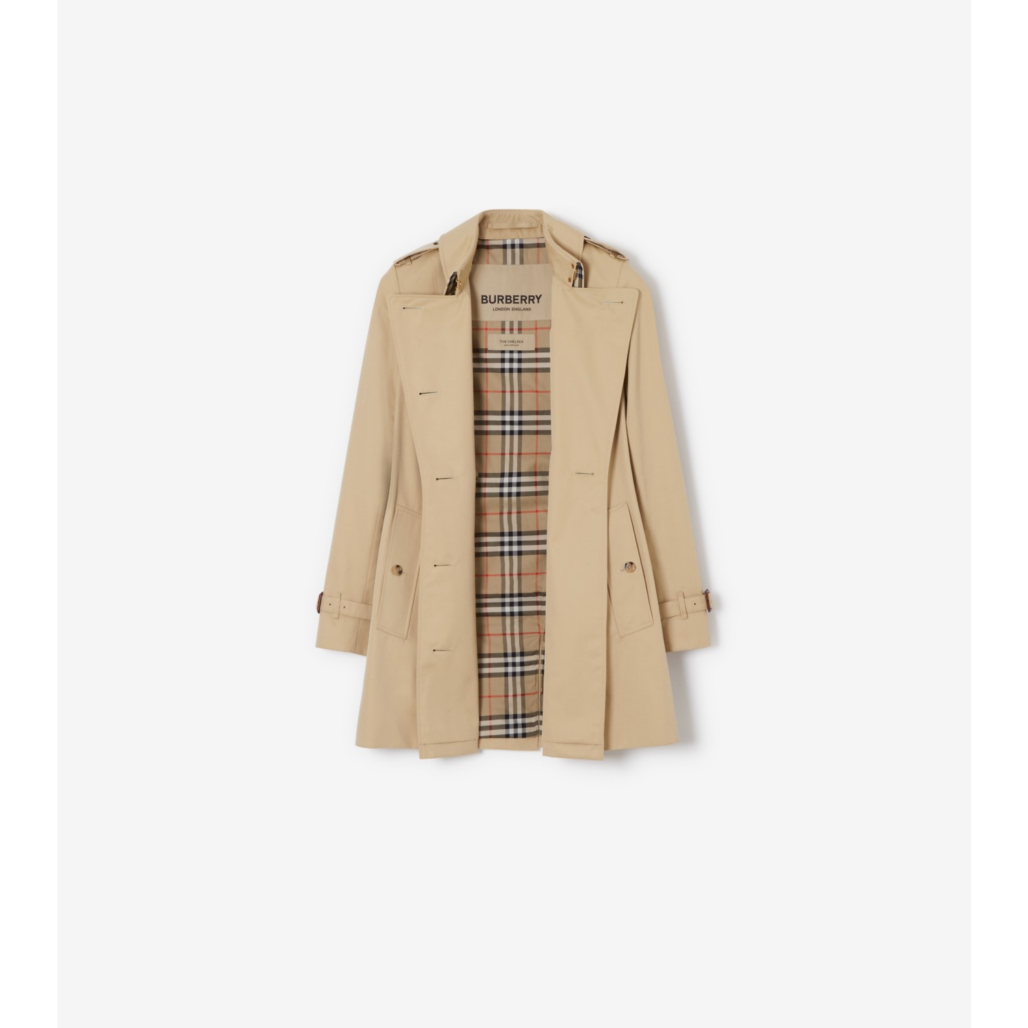 Short Chelsea Heritage Trench Coat in Honey Women Burberry Official