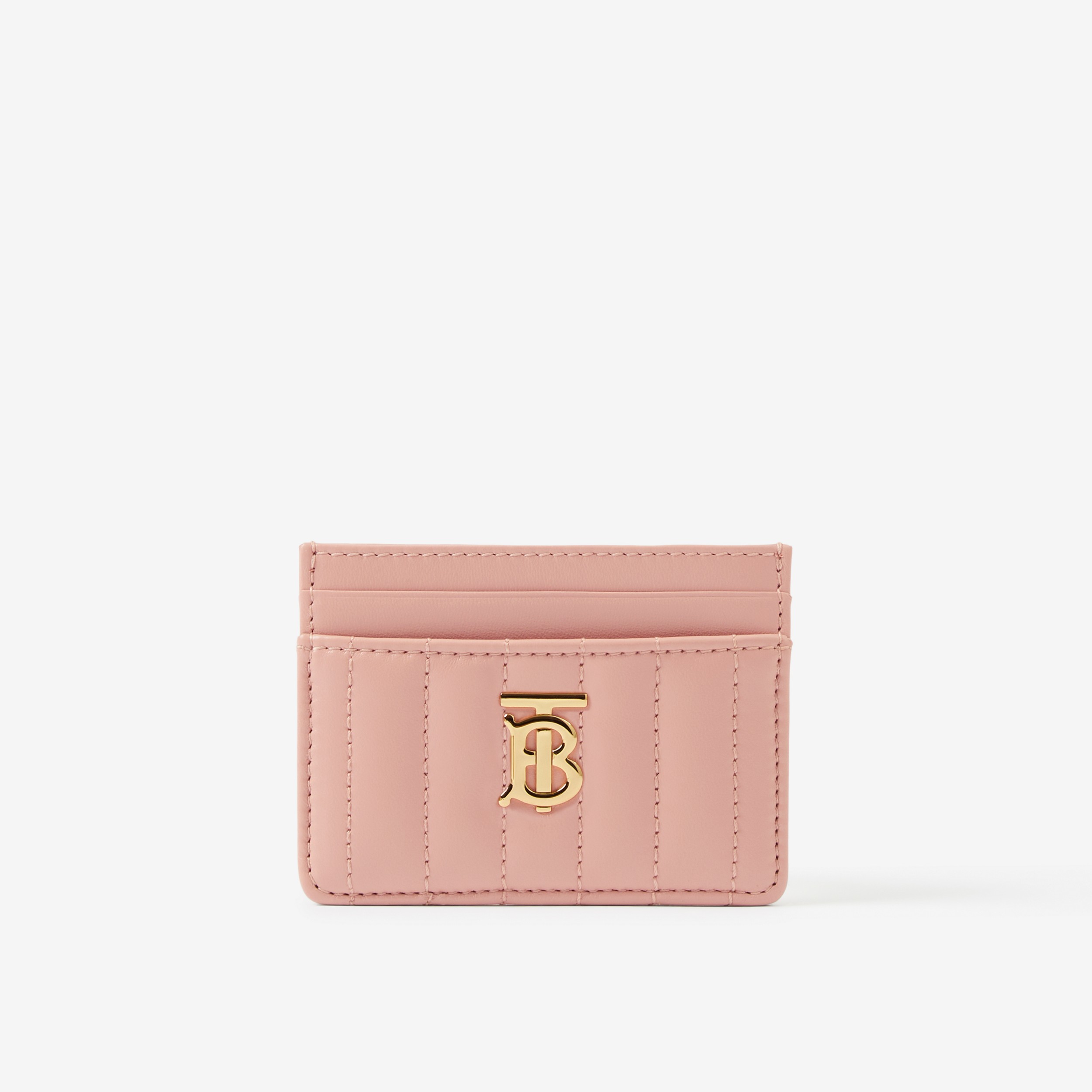 Quilted Leather Lola Card Case in Dusky Pink - Women | Burberry® Official - 1