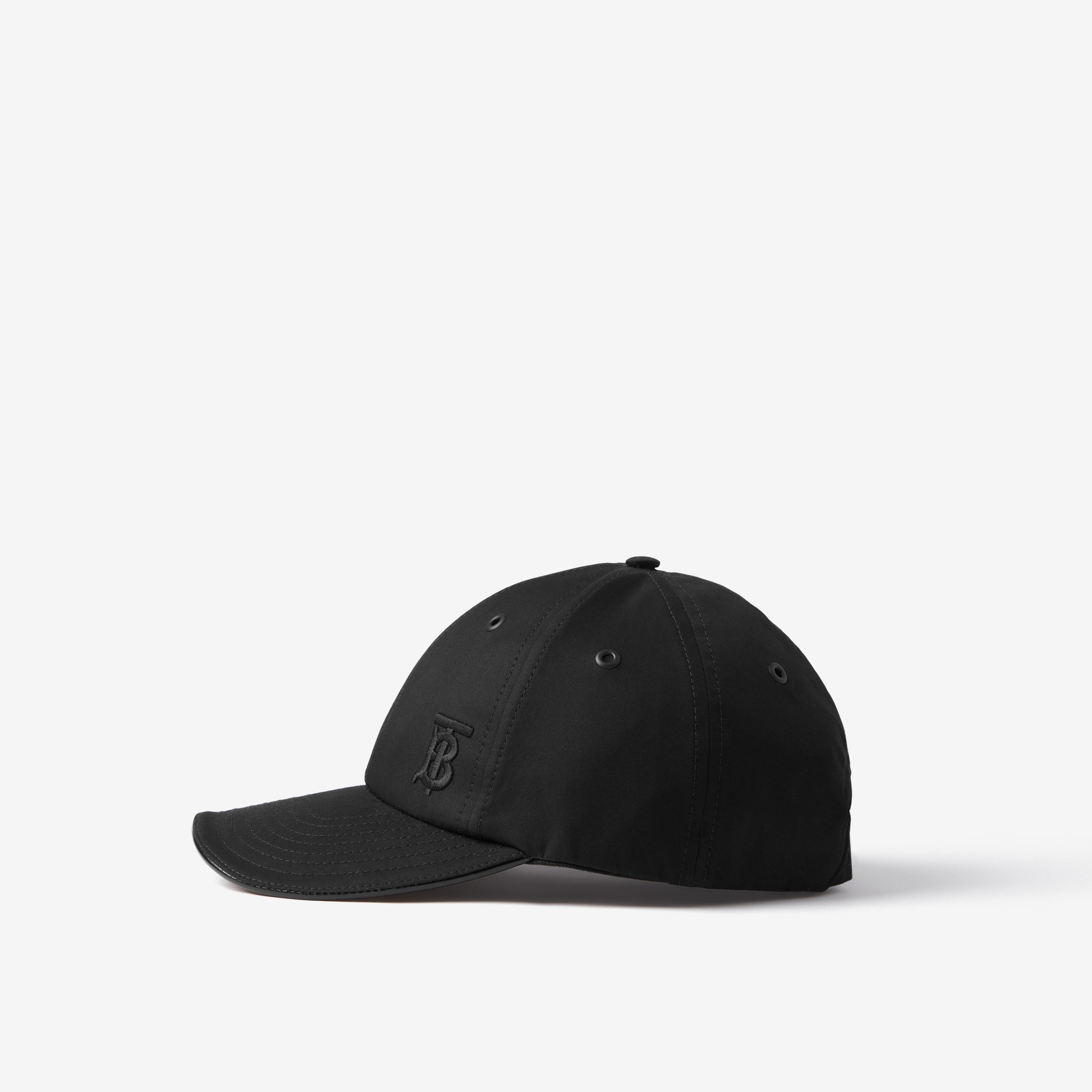Monogram Motif Tropical Gabardine Baseball Cap in Black | Burberry® Official - 4