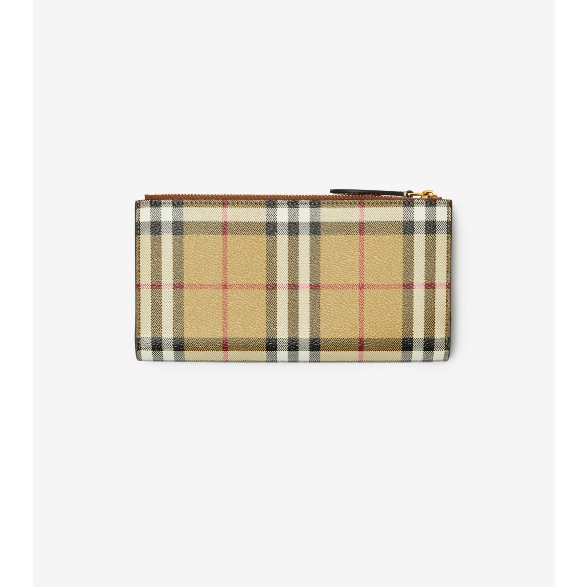 Burberry Check Large Bifold Wallet In Brown Modesens