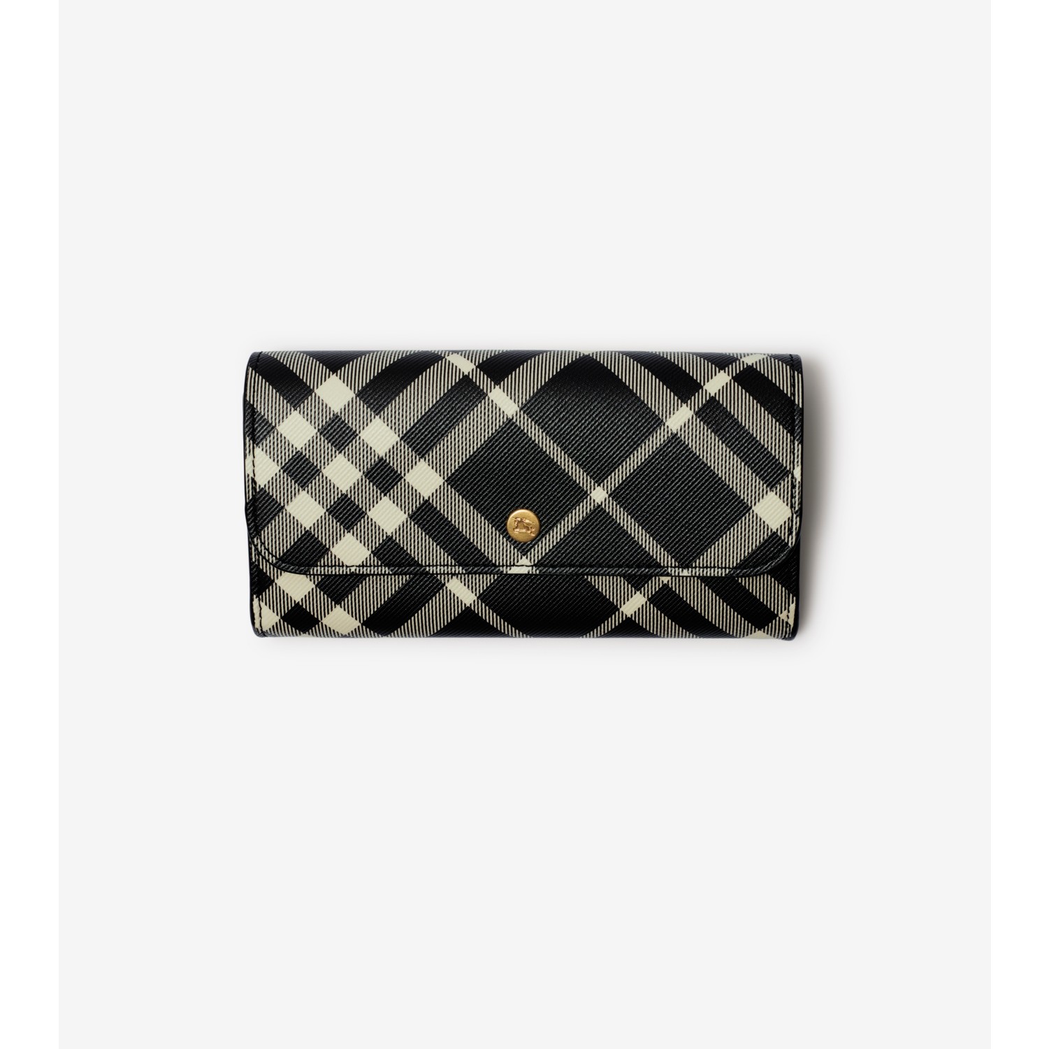 Check Continental Wallet in Black calico Women Burberry Official