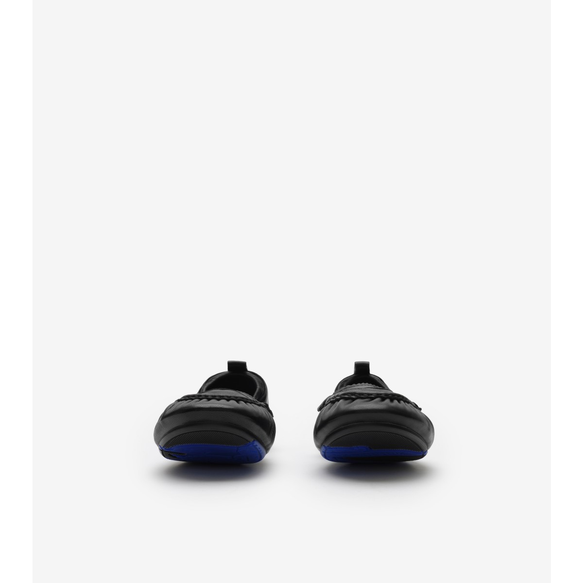  Check Leather Fawn Loafers