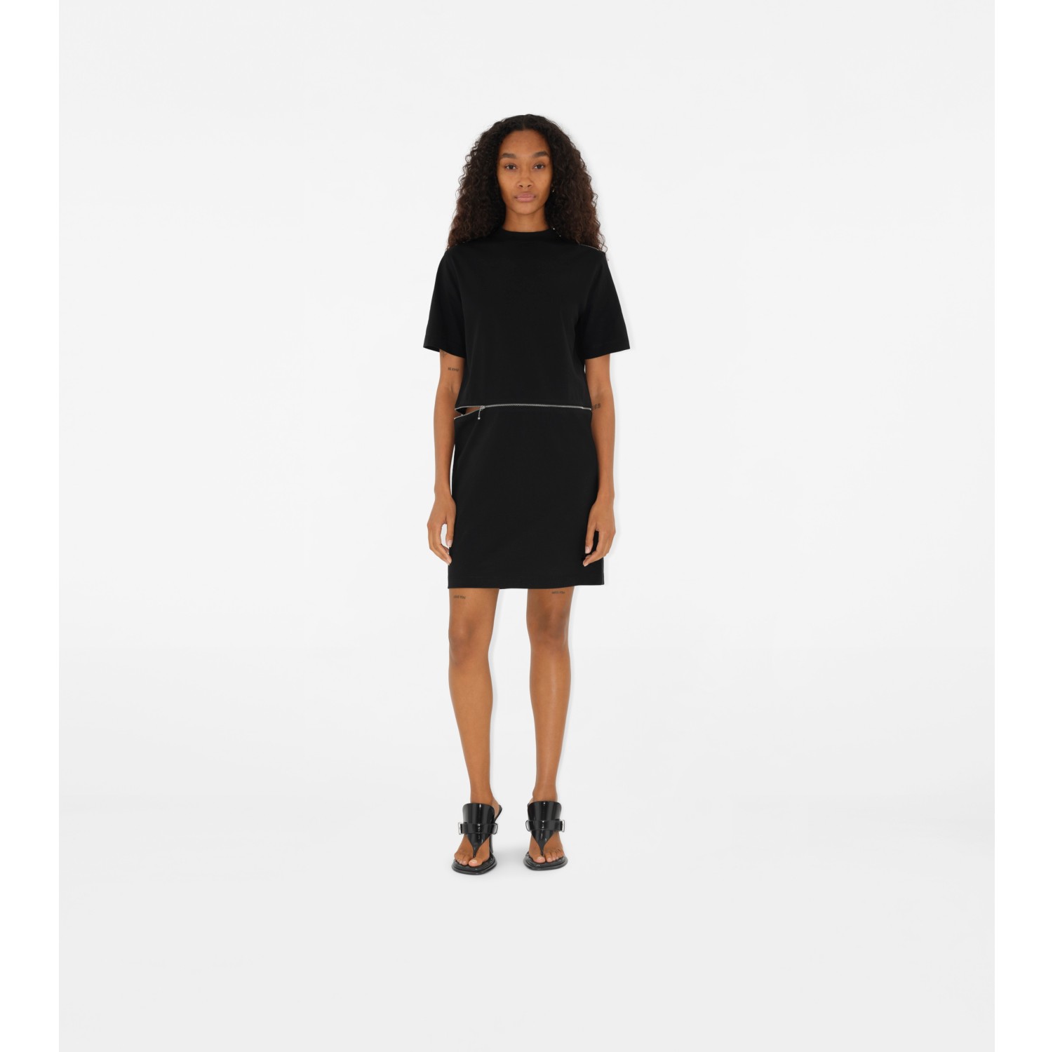 Cotton Dress in Black - Women | Burberry® Official
