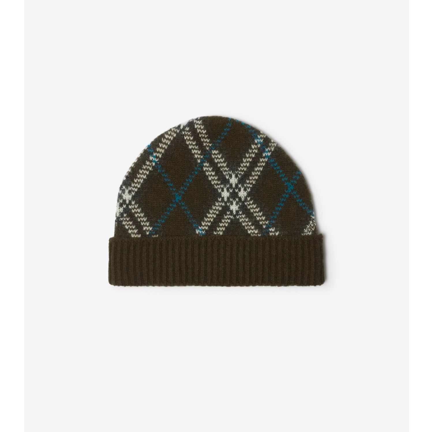 Check Cashmere Beanie